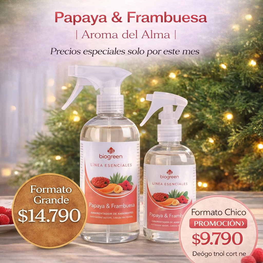 🍓🥭✨ Papaya & Frambuesa | Aromas del Alma | 500 ML ✨🍓🥭