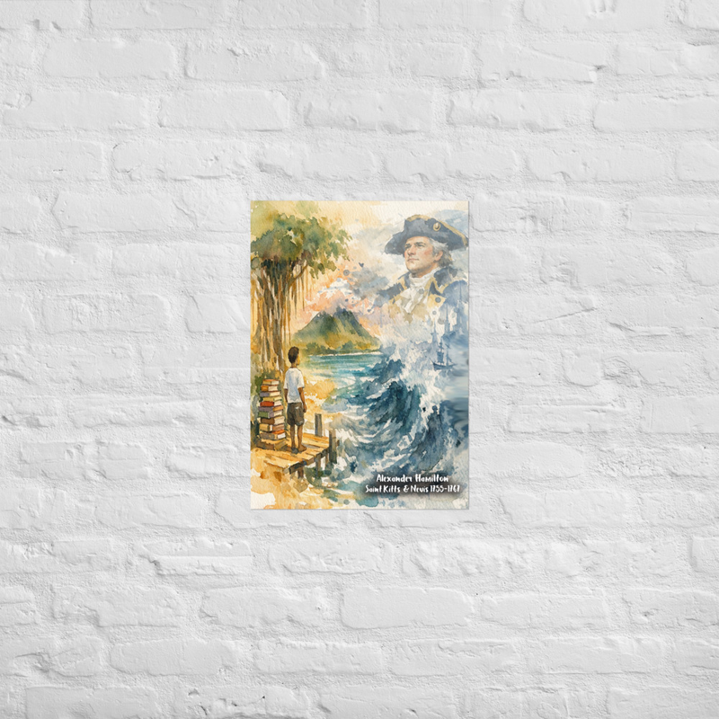 Alexander Hamilton Nevis Montage Poster