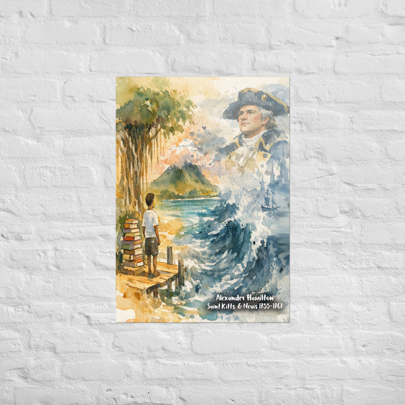 Alexander Hamilton Nevis Montage Poster