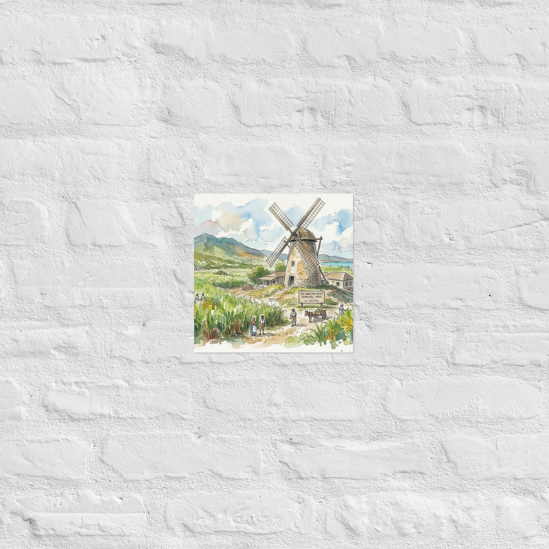 Alexander Hamilton Landscape Nevis Poster