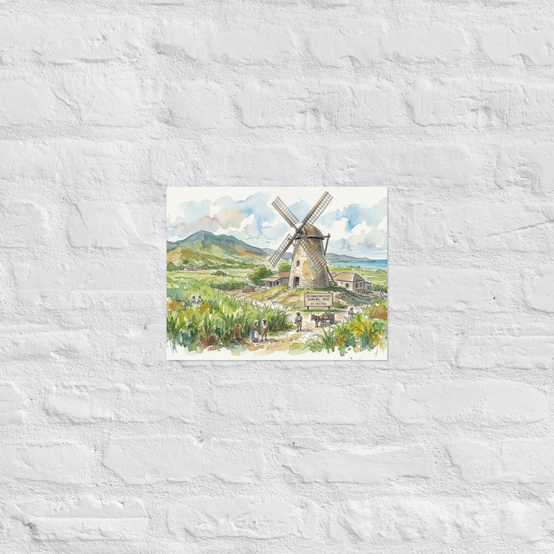 Alexander Hamilton Landscape Nevis Poster