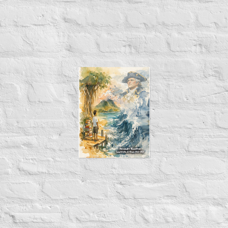 Alexander Hamilton Nevis Montage Poster