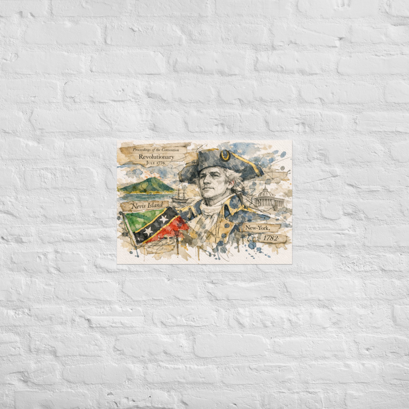 Alexander Hamilton Nevis Montage #2 Poster