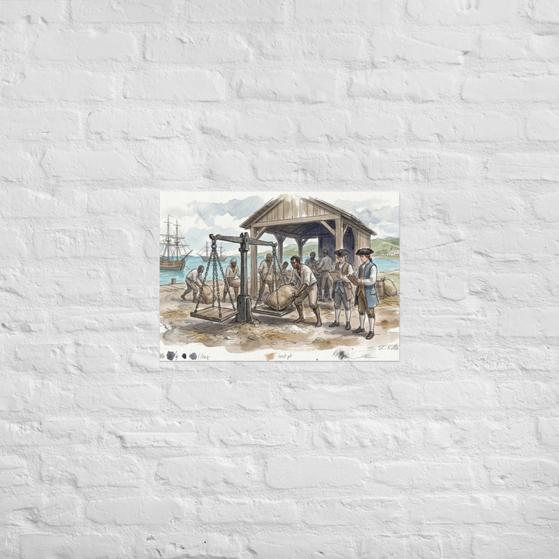 Alexander Hamilton Saint Kitts Nevis Market Poster