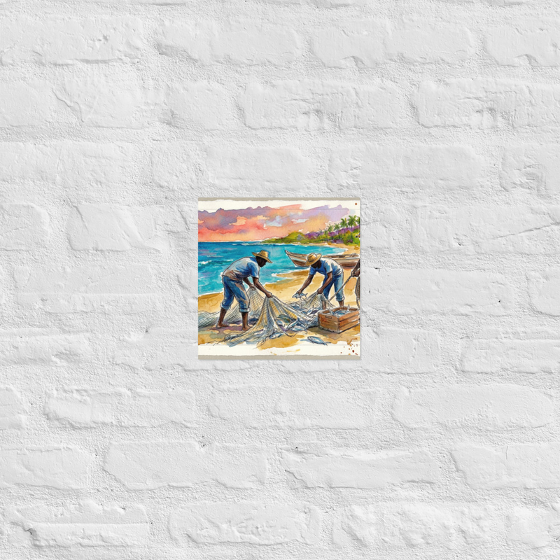 The Fishermen Saint Kitts & Nevis Poster