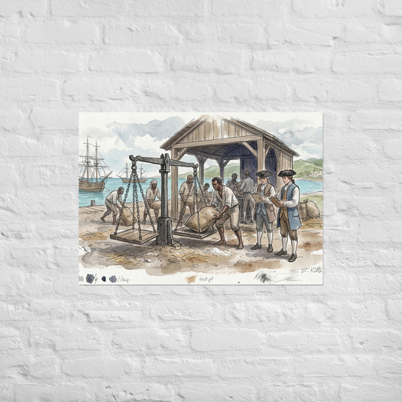 Alexander Hamilton Saint Kitts Nevis Market Poster