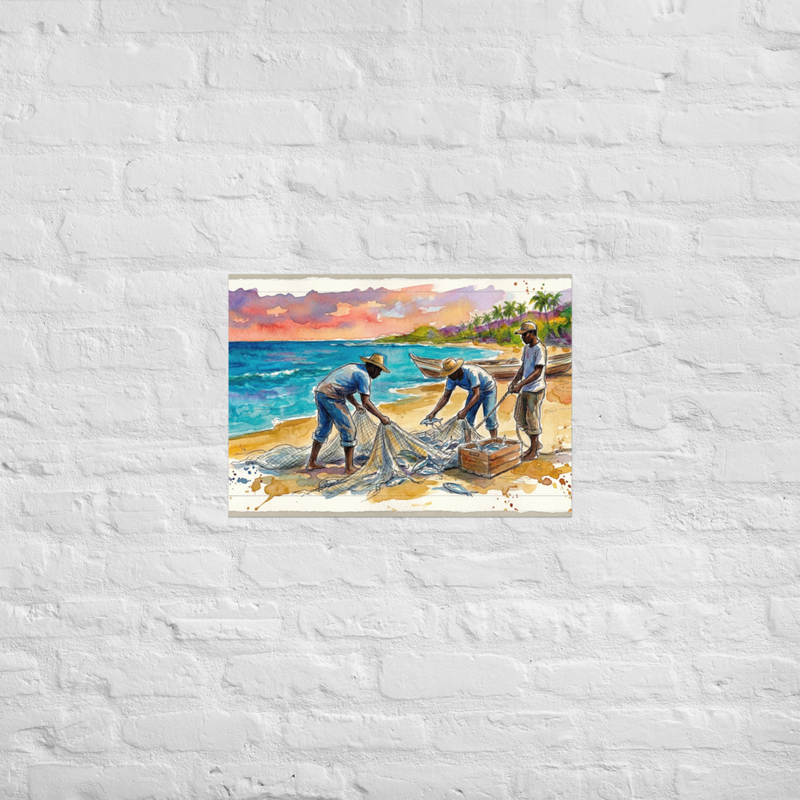 The Fishermen Saint Kitts & Nevis Poster