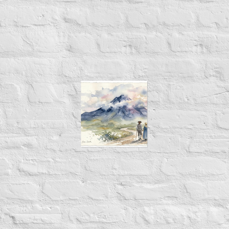 Nevis Peak during Alexander Hamilton's Time Poster