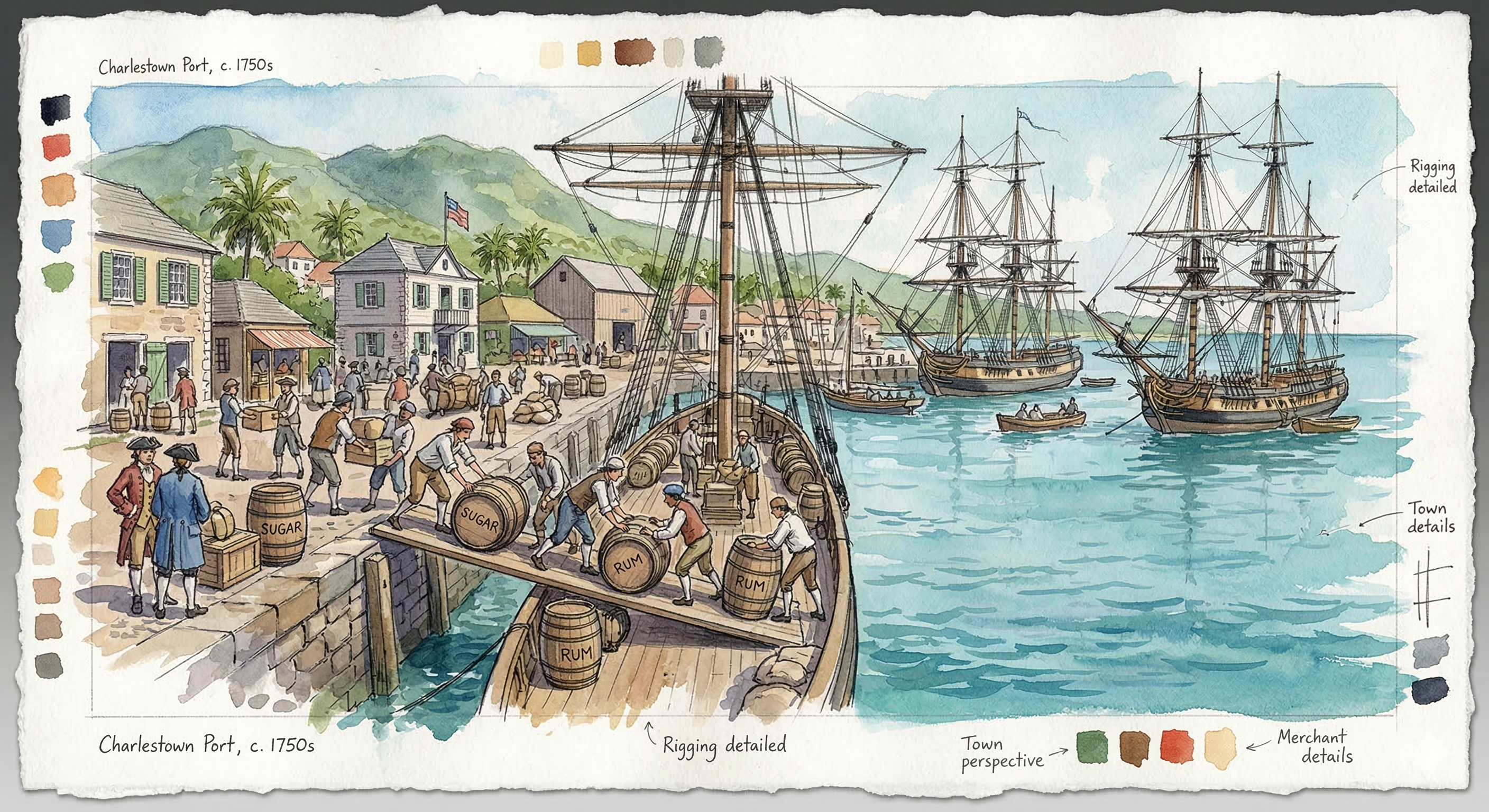 Charlestown Port Print
