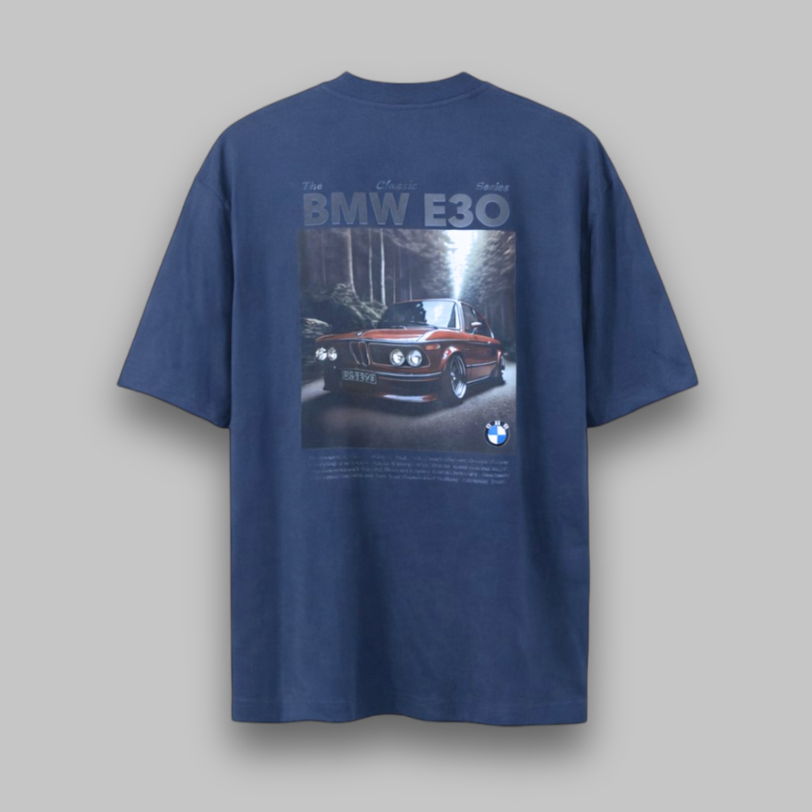 Camiseta Oversized BMW E30 azul-marinho