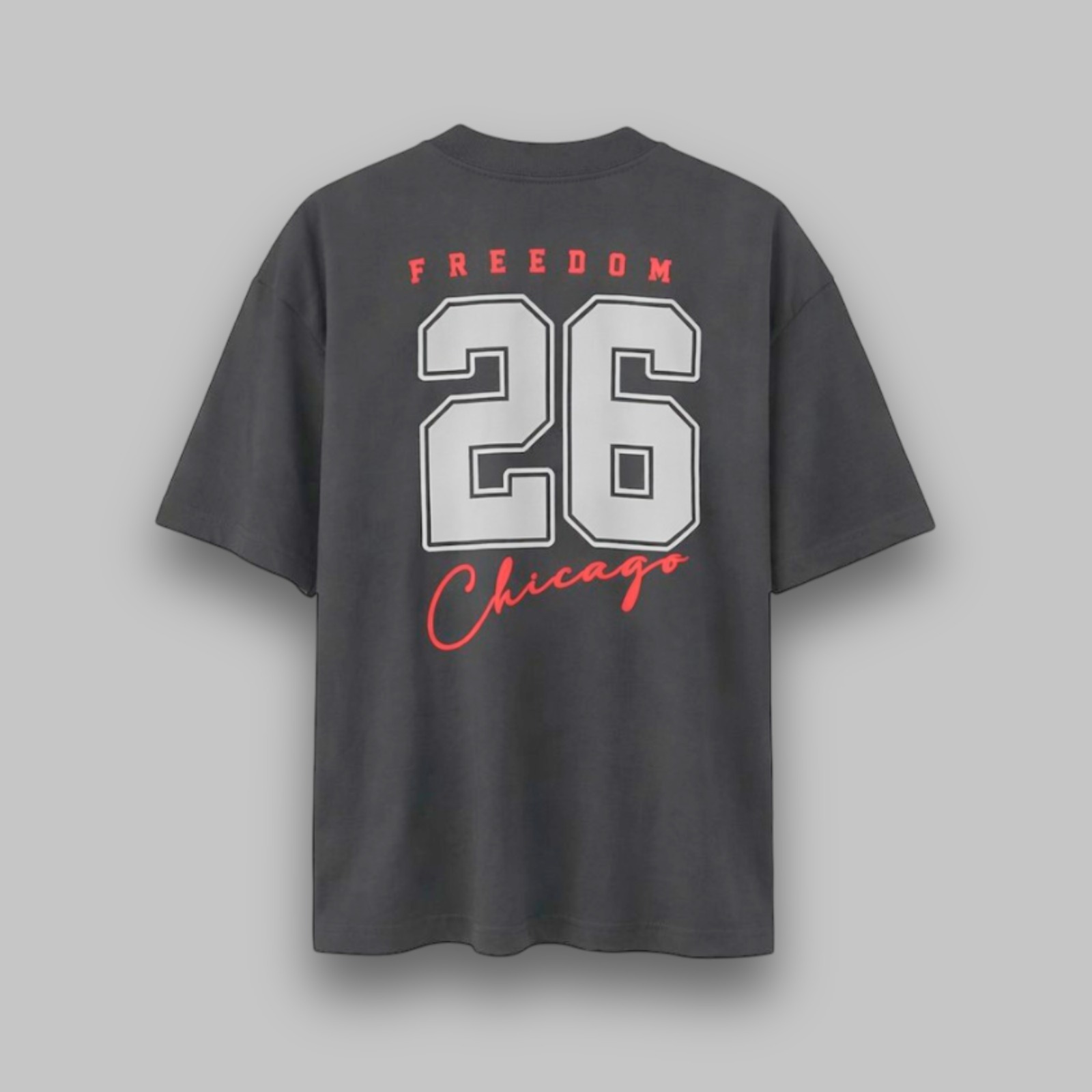 Camiseta Oversized Chicago Bulls Preto