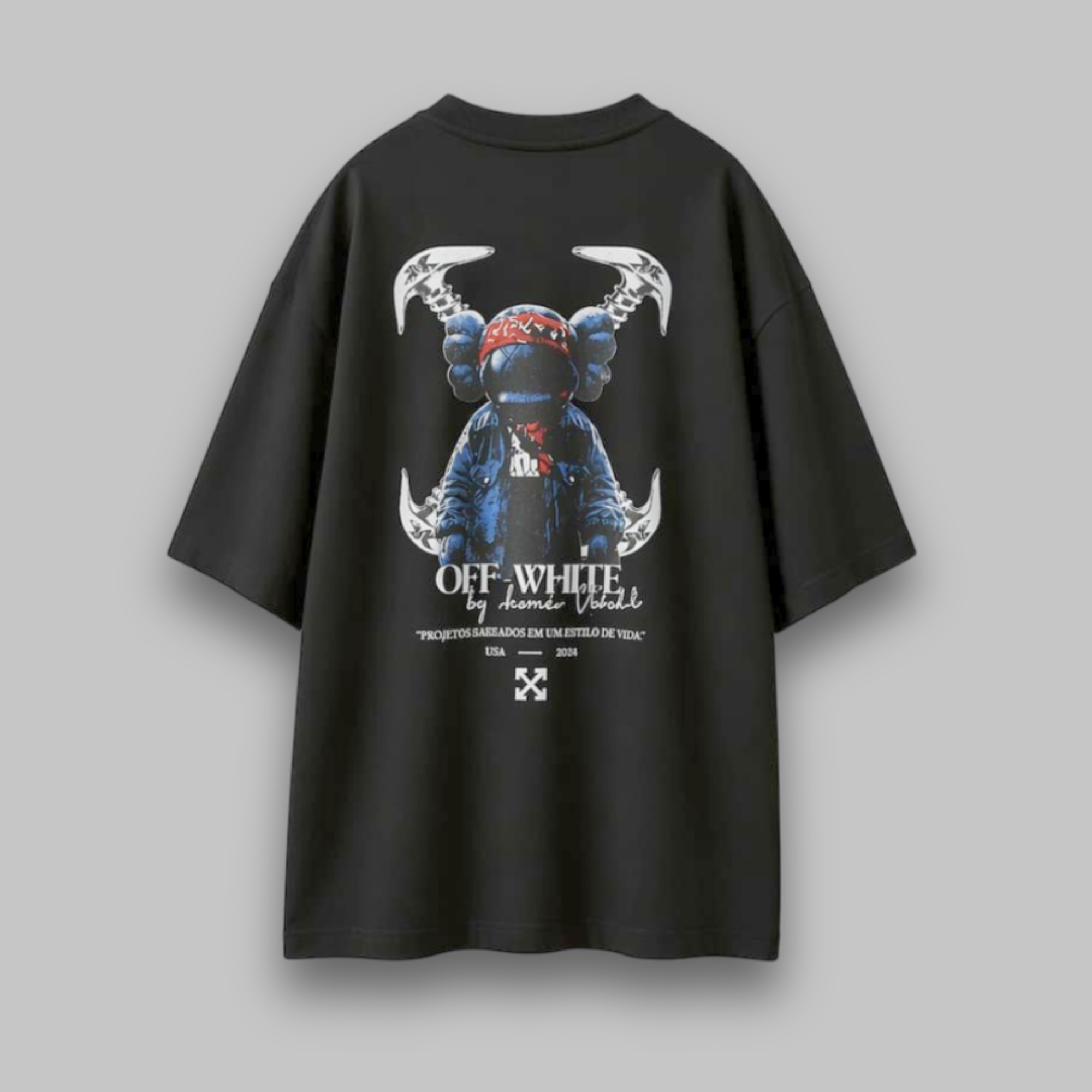 Camiseta Oversized Off-White Preto