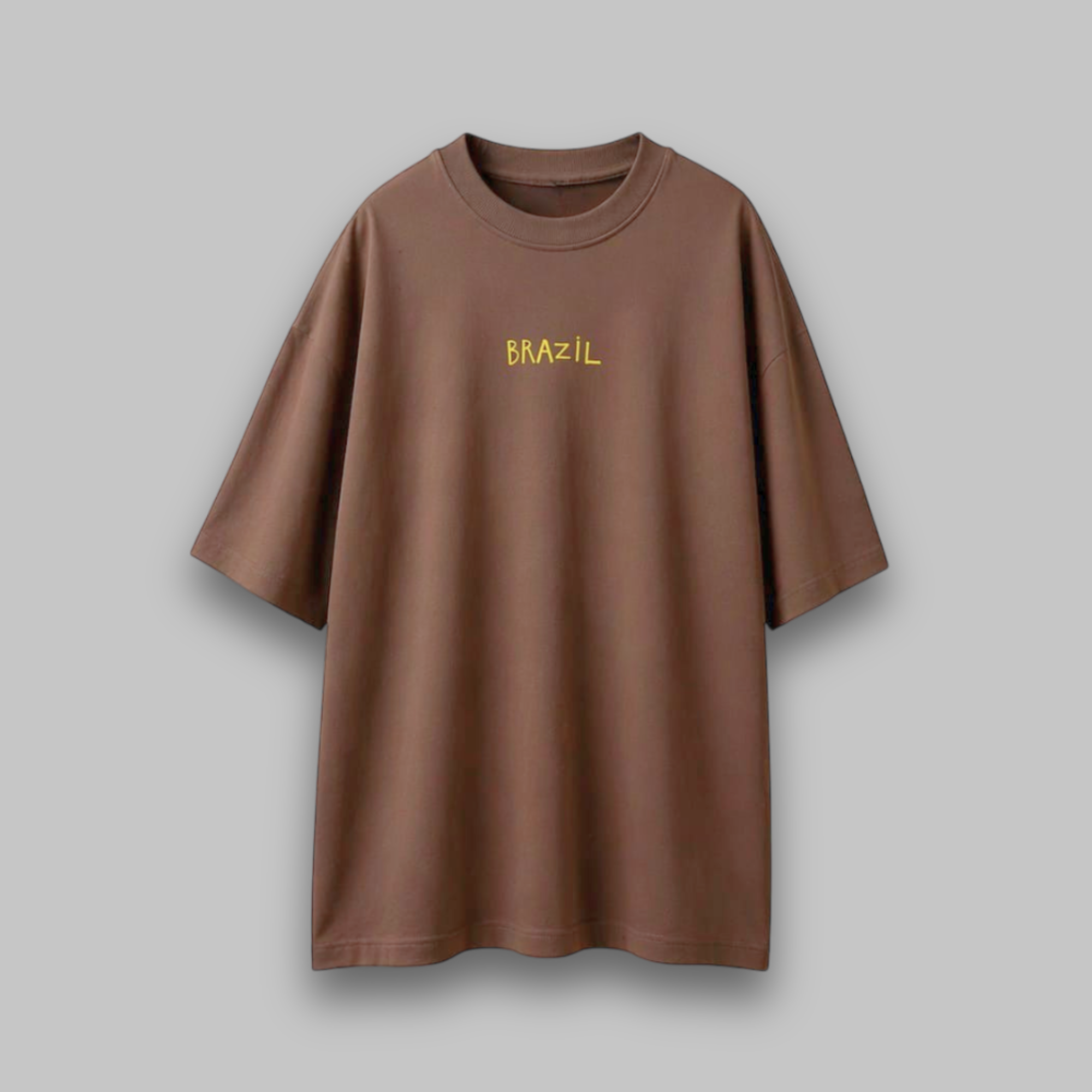 Camiseta Oversized Baila Brazil Marrom