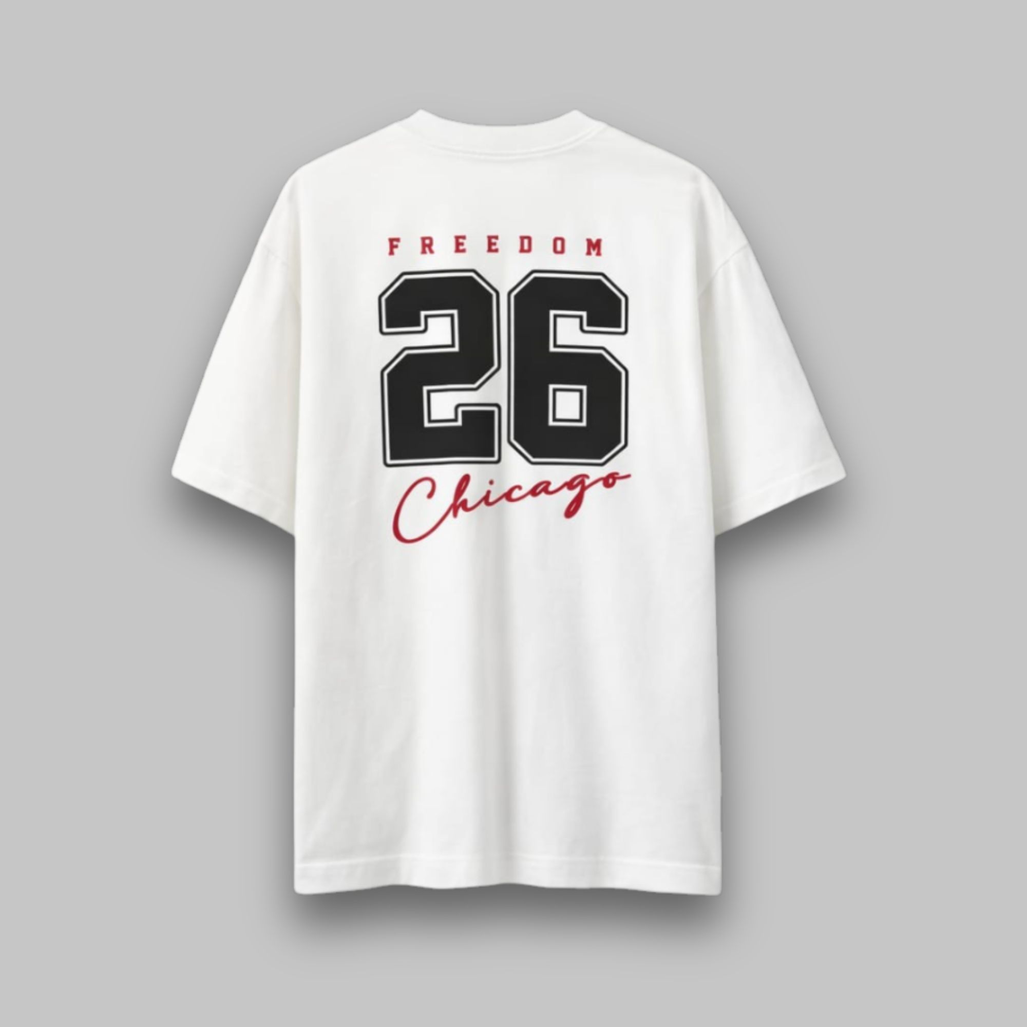Camiseta Oversized Chicago Bulls Preto