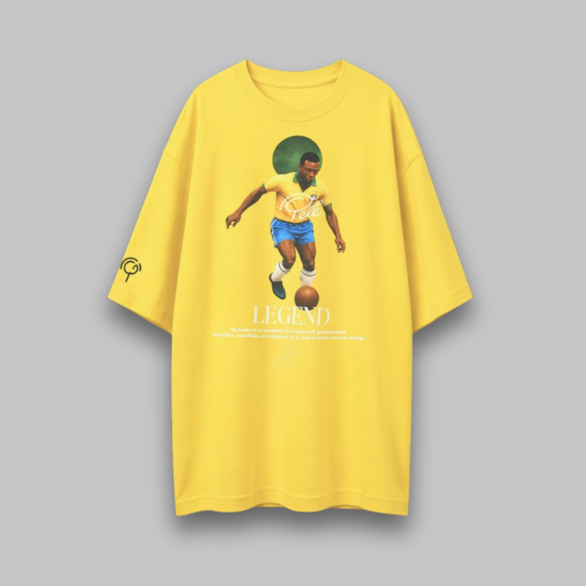 Camiseta Oversized Pelé Legend Amarelo