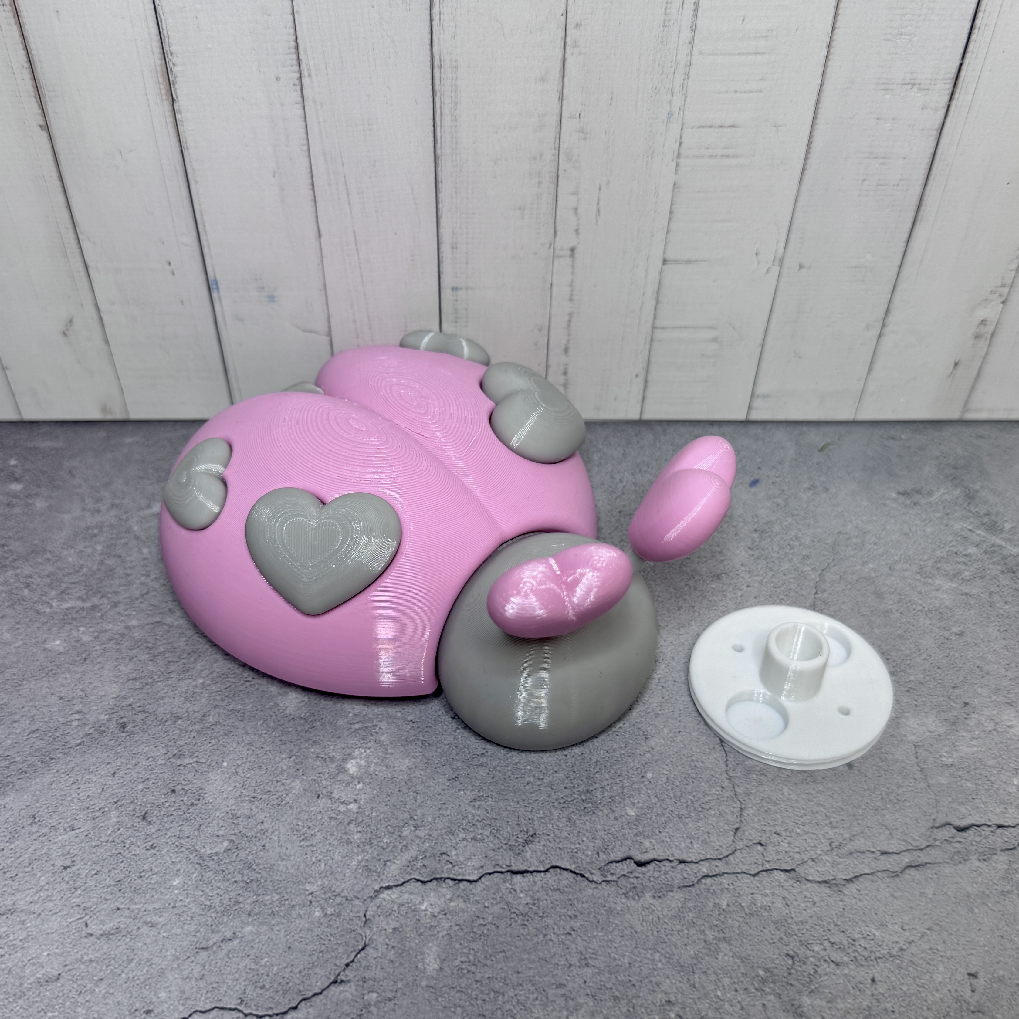 Der große “Heidi" – Marienkäfer in rosa-grau sucht ein schönes Zuhause oder einen Garten  verschiedene Varianten - Outdoor | Garten | Terrasse