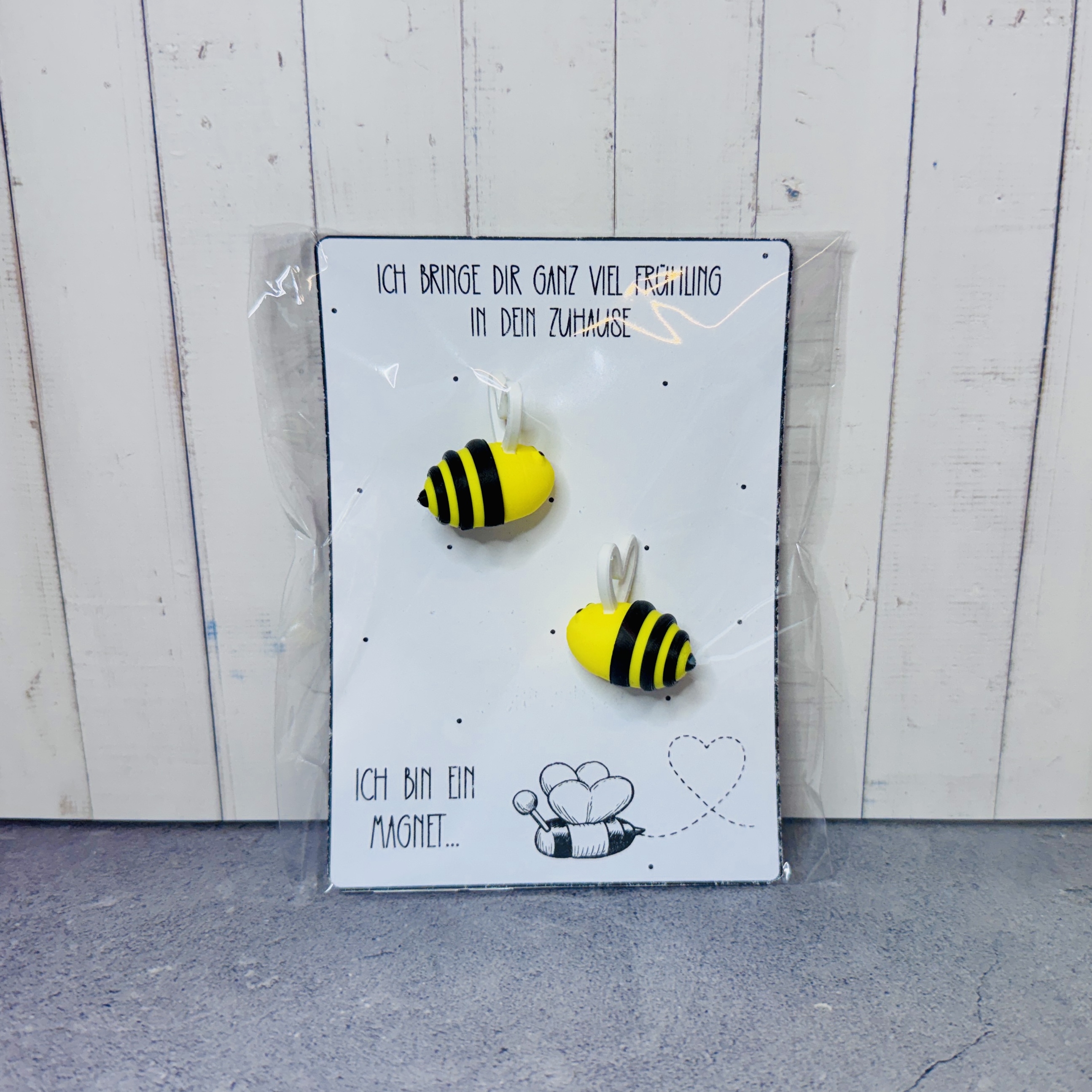 Magnete-Stets mit Karte: Ich hab dich schnecklich lieb! • Ich bring dir ganz viel Glück nach Hause  • Ein Schutzengel mit ganz viel Liebe • 