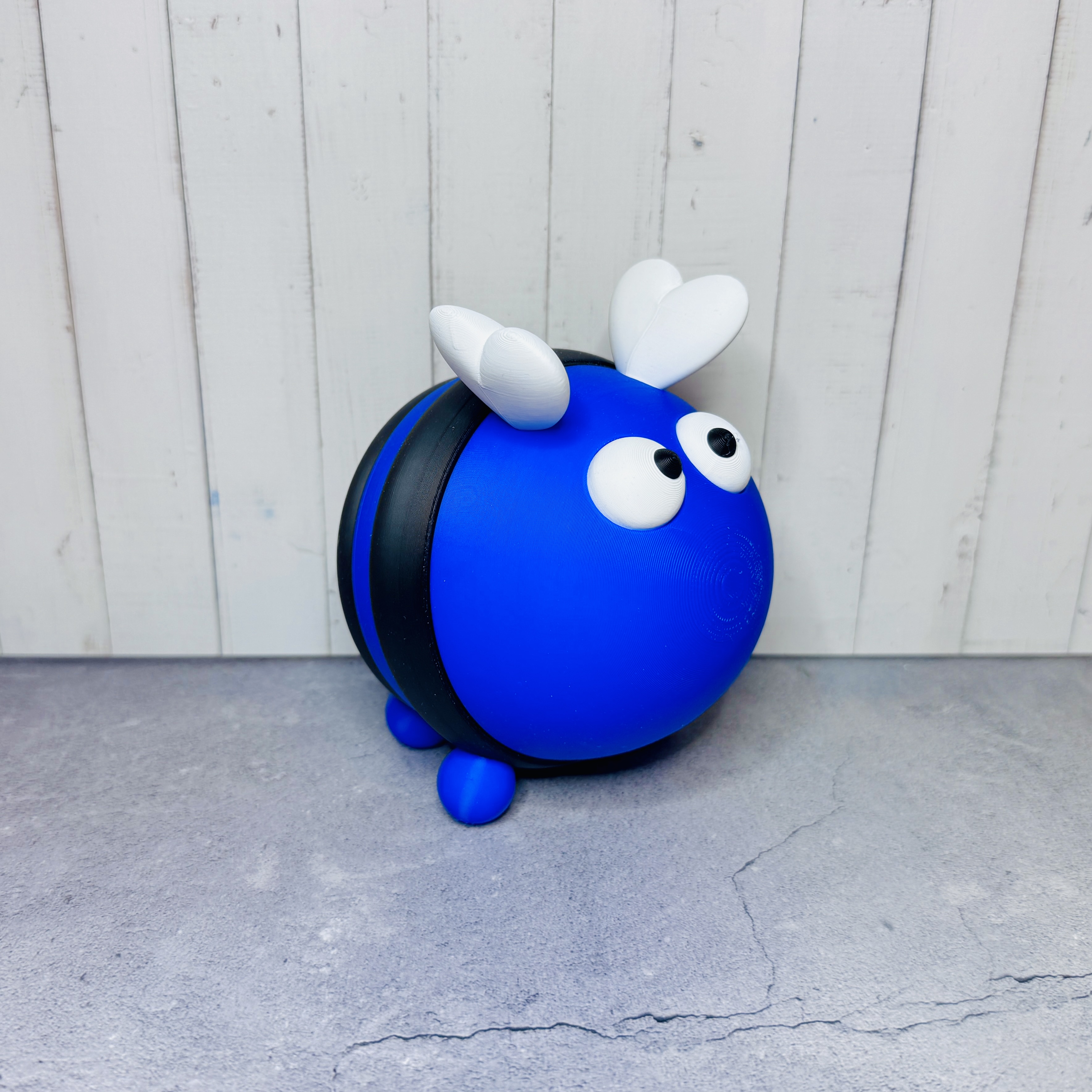 Zahnstocher Spender Hummel Biene “Horstie" - 3D gedruckt - auch was für Fußballfans schwarz-blau