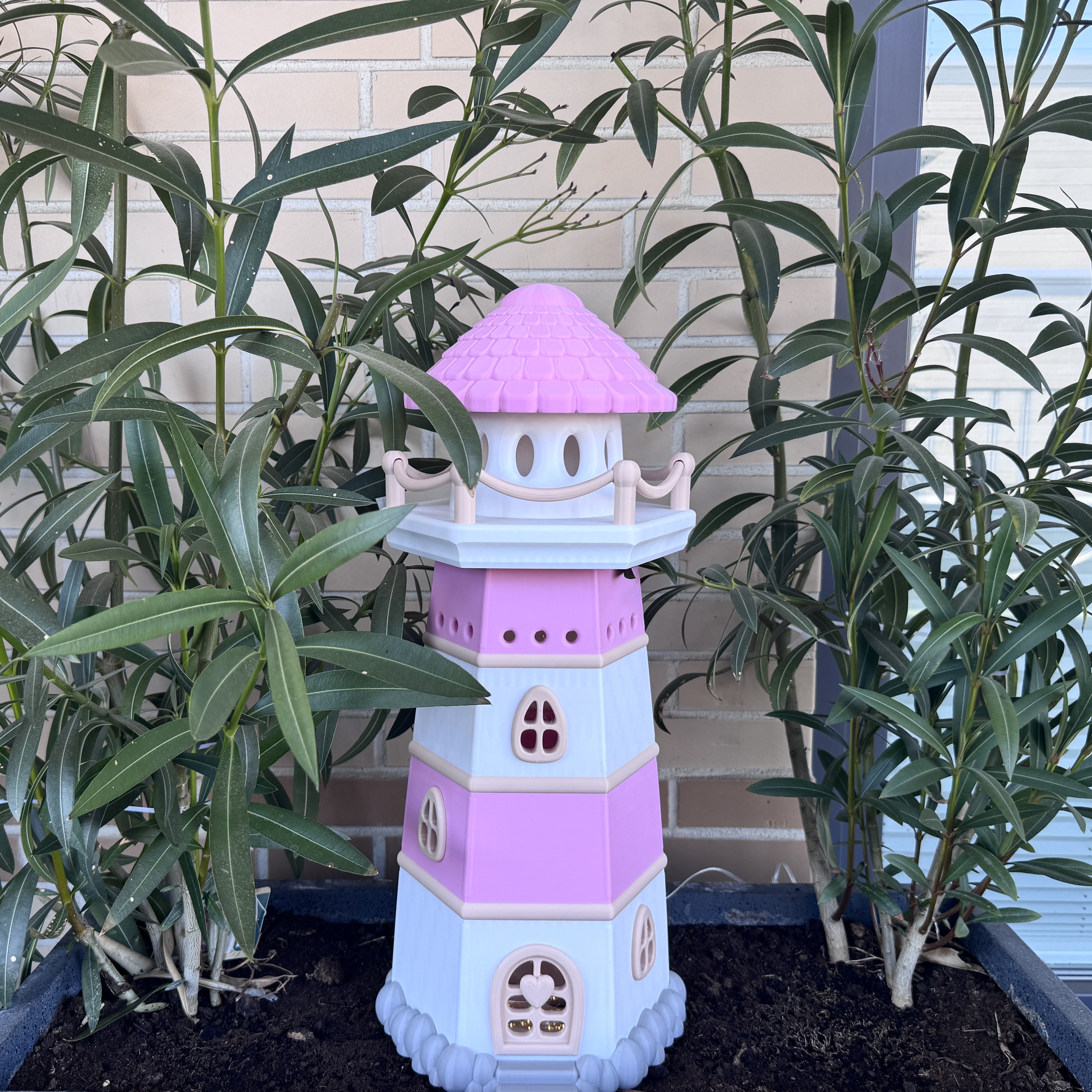 Fiete Leuchtturm XXL | 3D-Druck  | Geschenk  | Outdoor | Garten | Terrasse | Ostfriesland | Nordsee | Ostsee | Küste