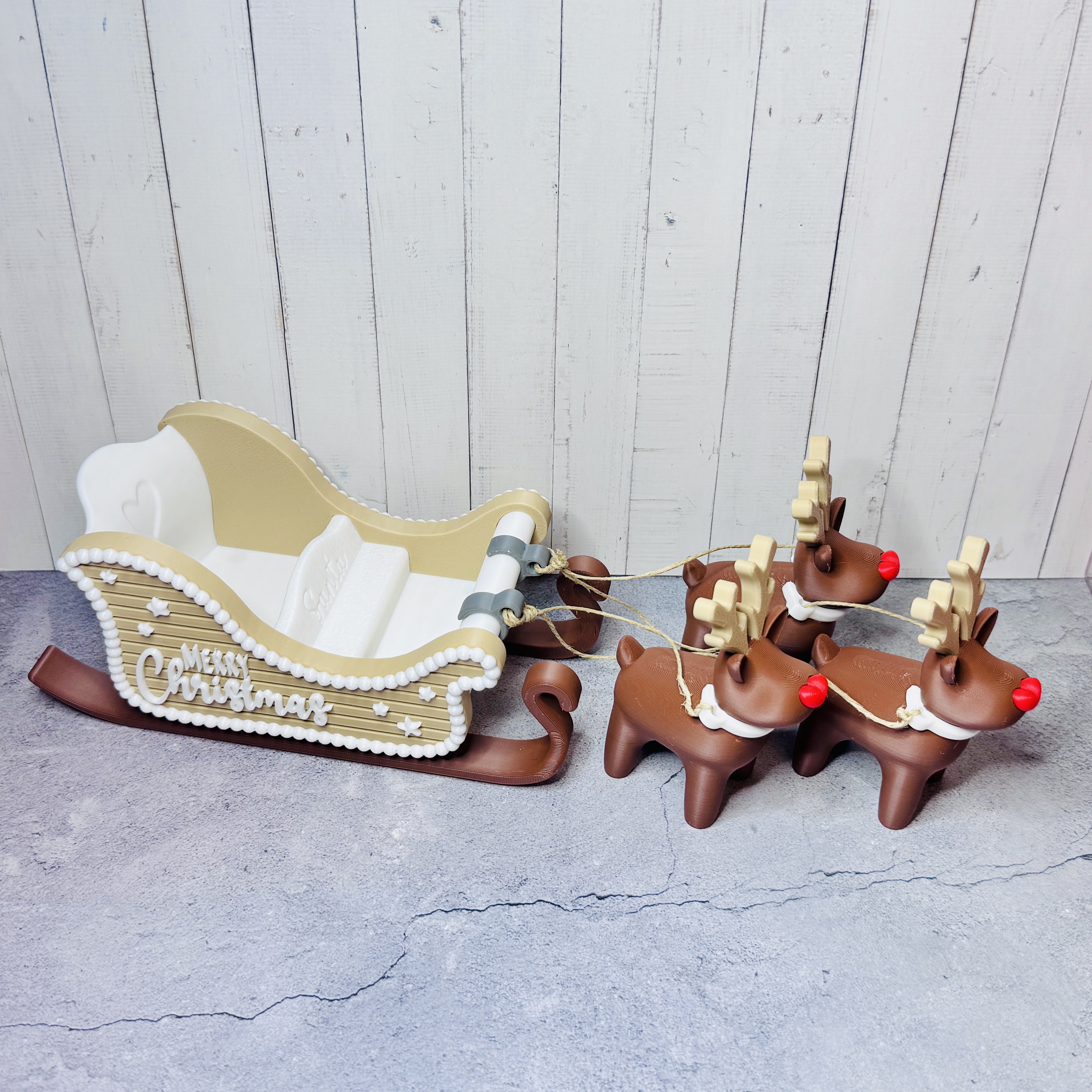 Santa’s Schlitten mit Rentieren | Rudolph | Weihnachten | Advent | Santa Claus