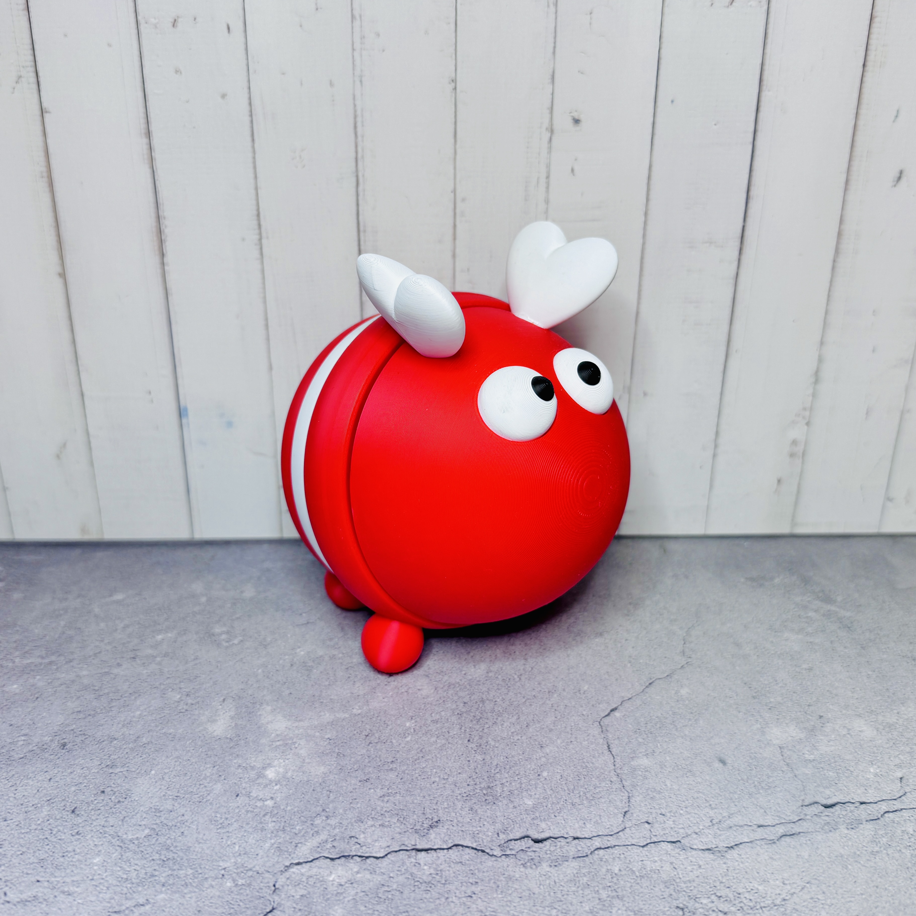 Zahnstocher Spender Hummel Biene “Horstie" - 3D gedruckt - auch was für Fußballfans rot-weiß