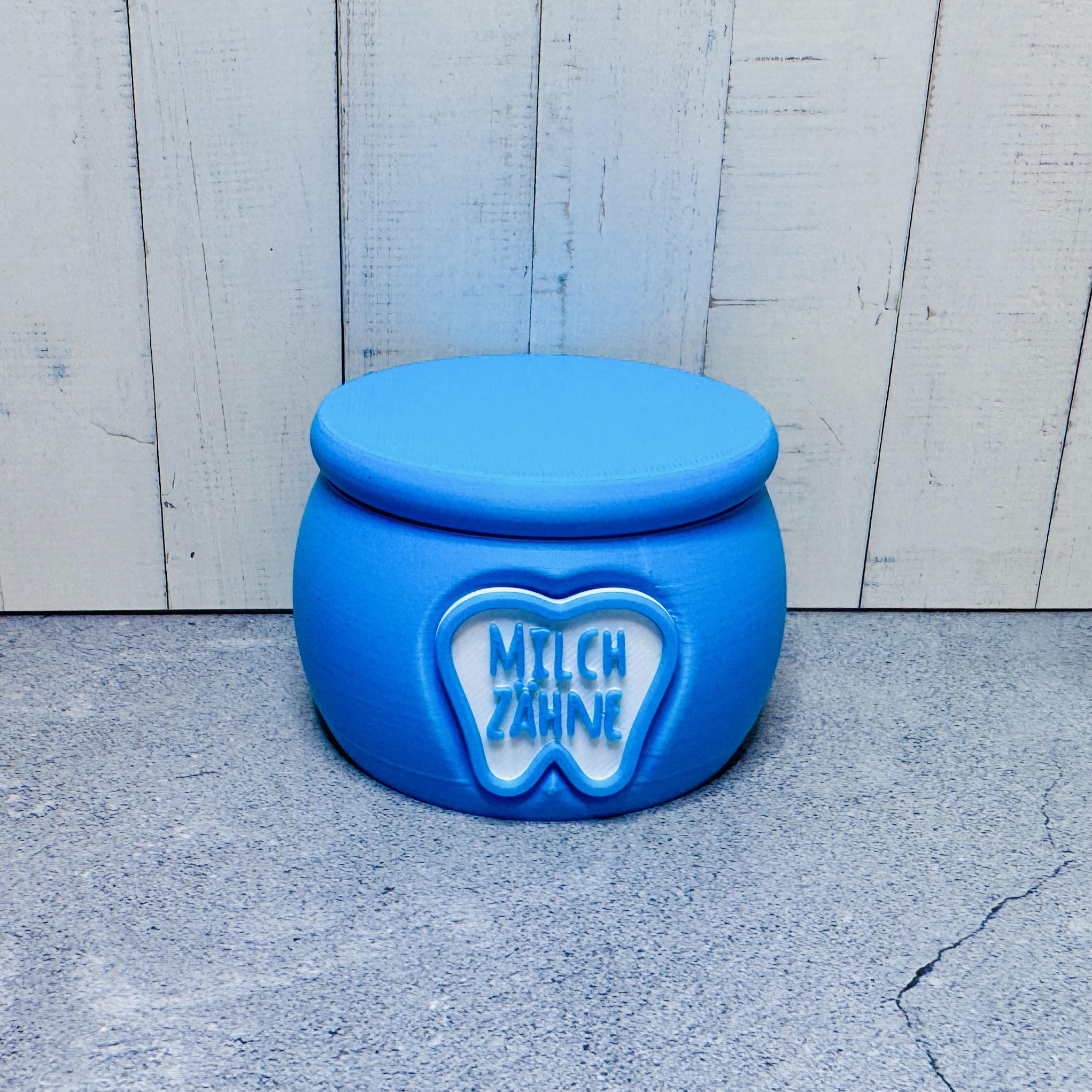 Milchzahndose für deine besonderen Erinnerungen in blau
