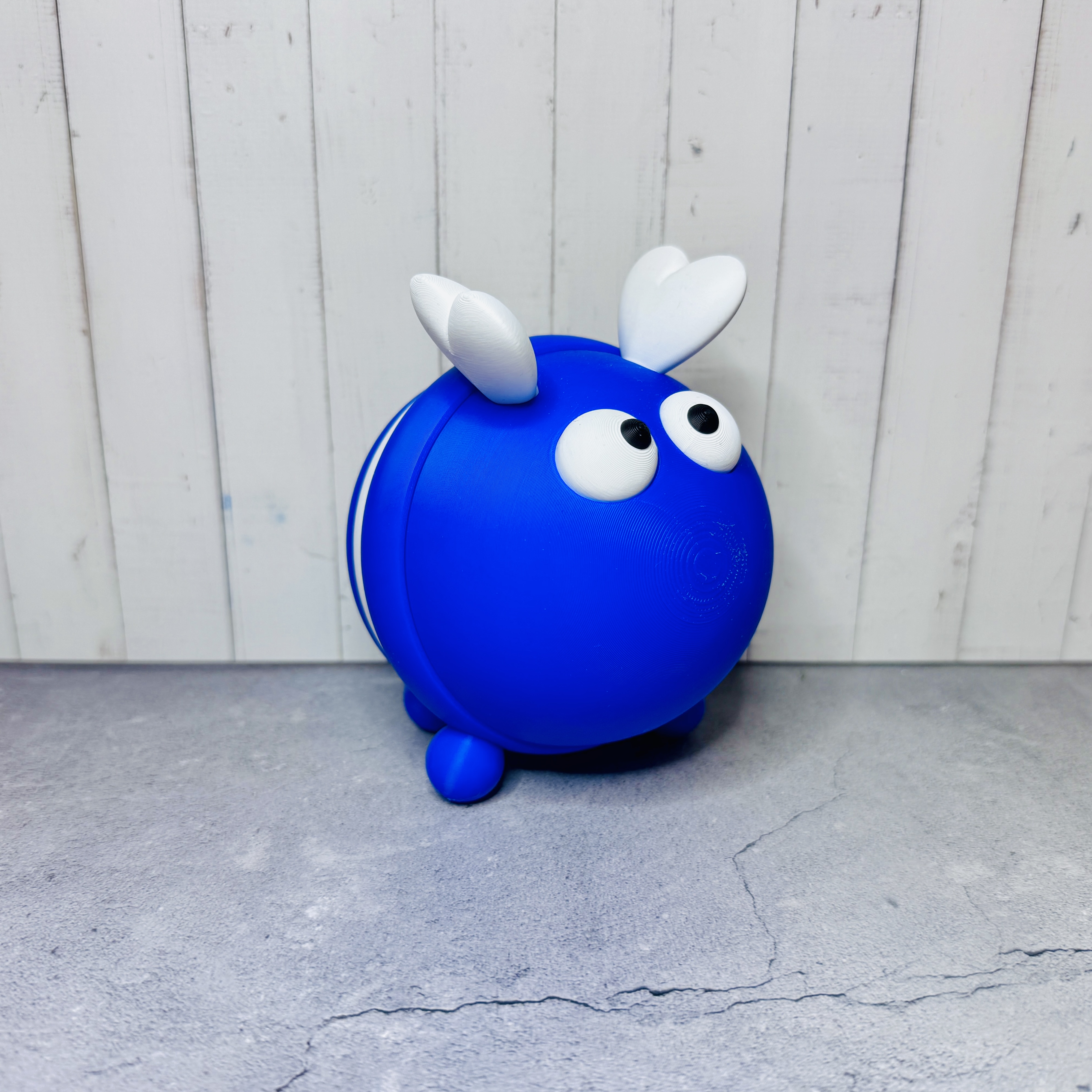 Zahnstocher Spender Hummel Biene “Horstie" - 3D gedruckt - auch was für Fußballfans blau-weiß