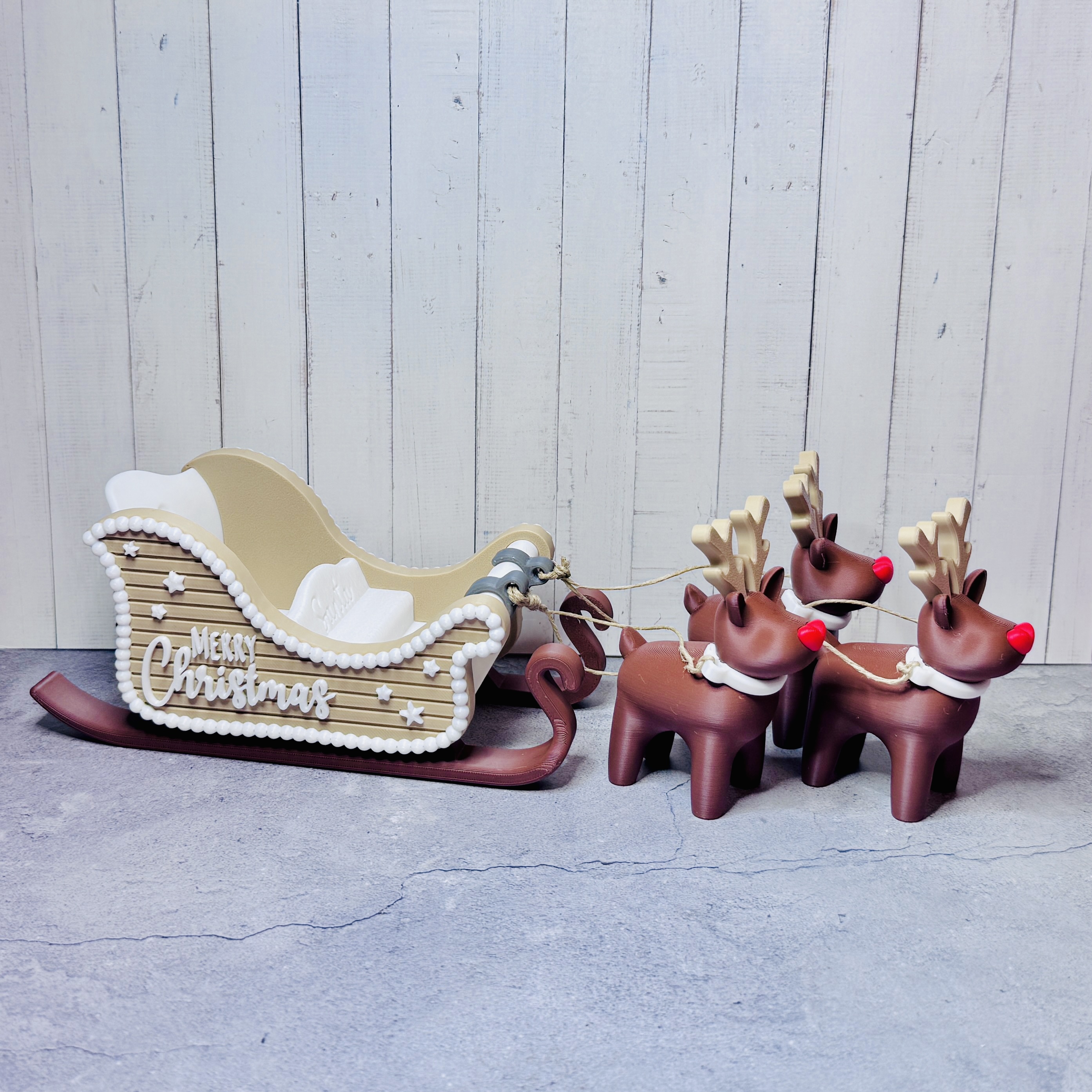 Santa’s Schlitten mit Rentieren | Rudolph | Weihnachten | Advent | Santa Claus