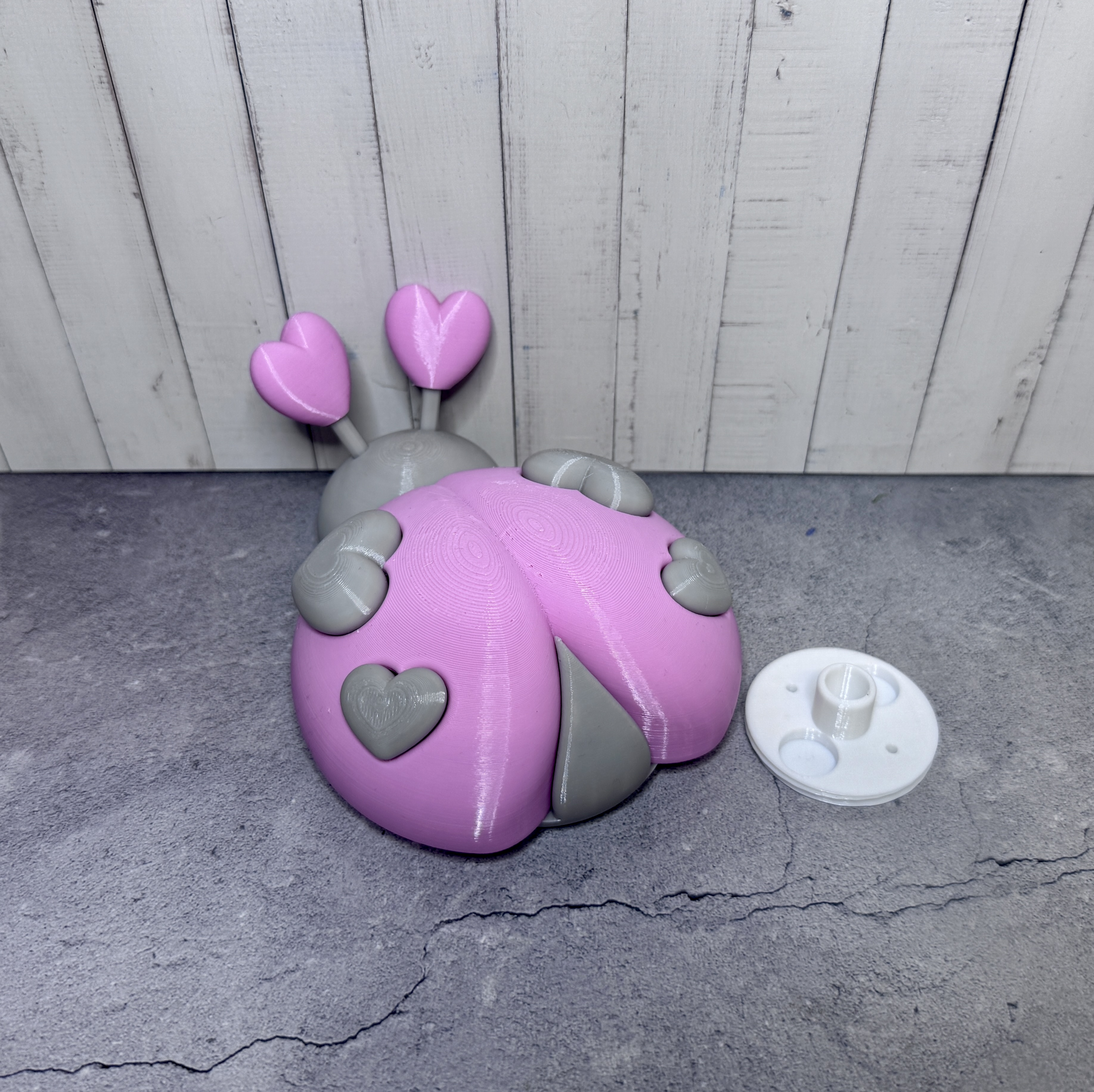 Der große “Heidi" – Marienkäfer in rosa-grau sucht ein schönes Zuhause oder einen Garten  verschiedene Varianten - Outdoor | Garten | Terrasse