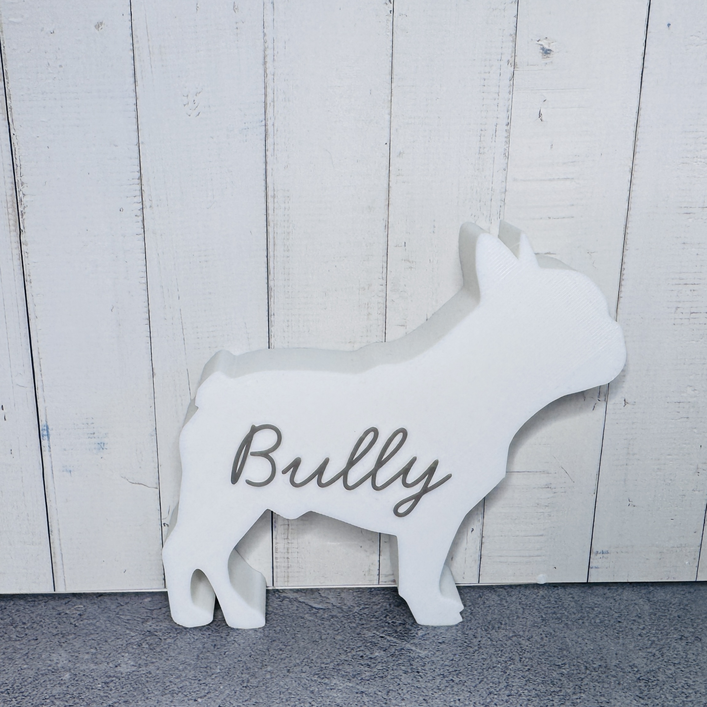französische Bulldogge Bully in weiß oder eiche | Hund | Haustier | Hundeliebhaber | French Bulldog
