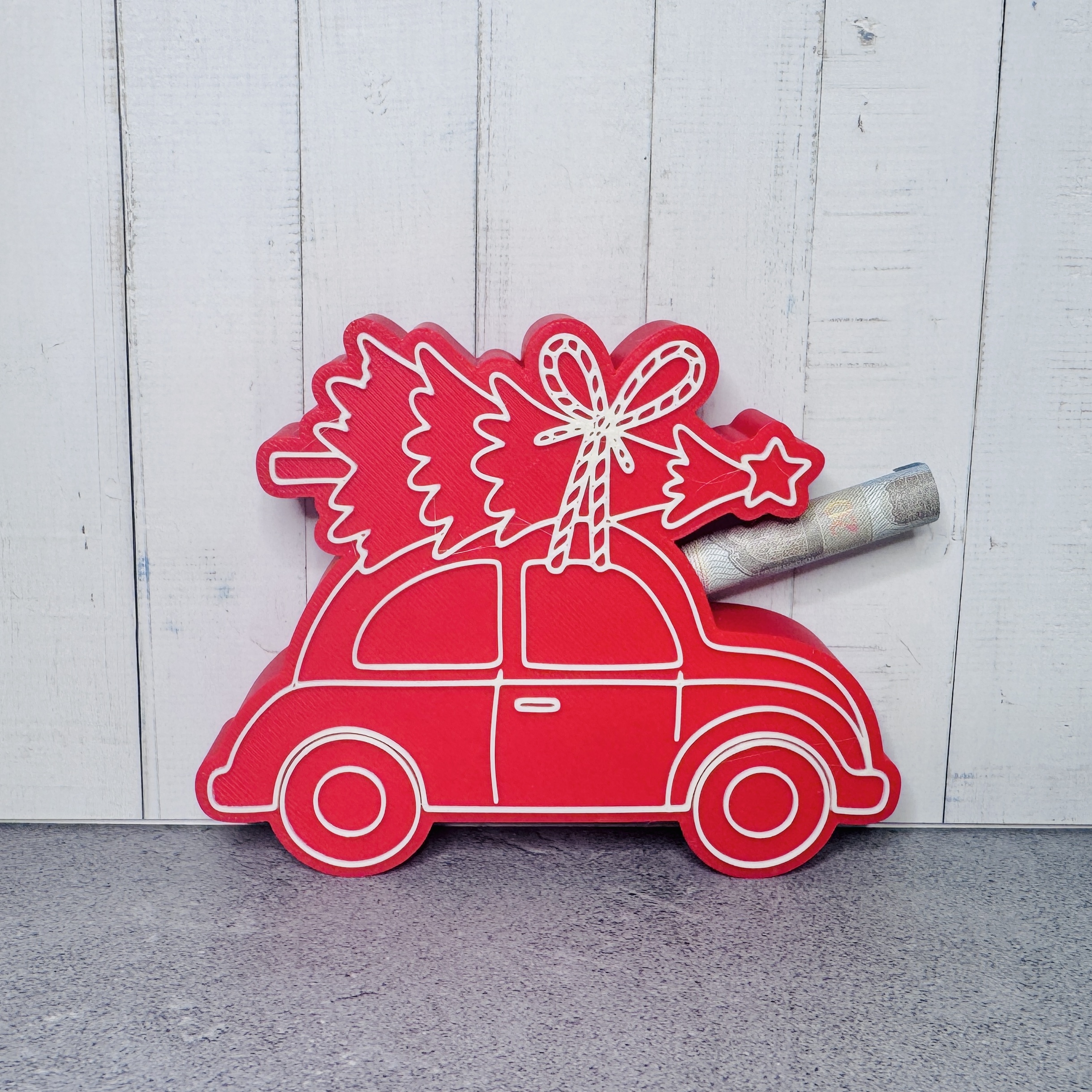 Weihnachtsgeschenk Auto Käfer als Geldgeschenk | Weihnachten | Advent | Tannenbaum | Deko | Oldtimer