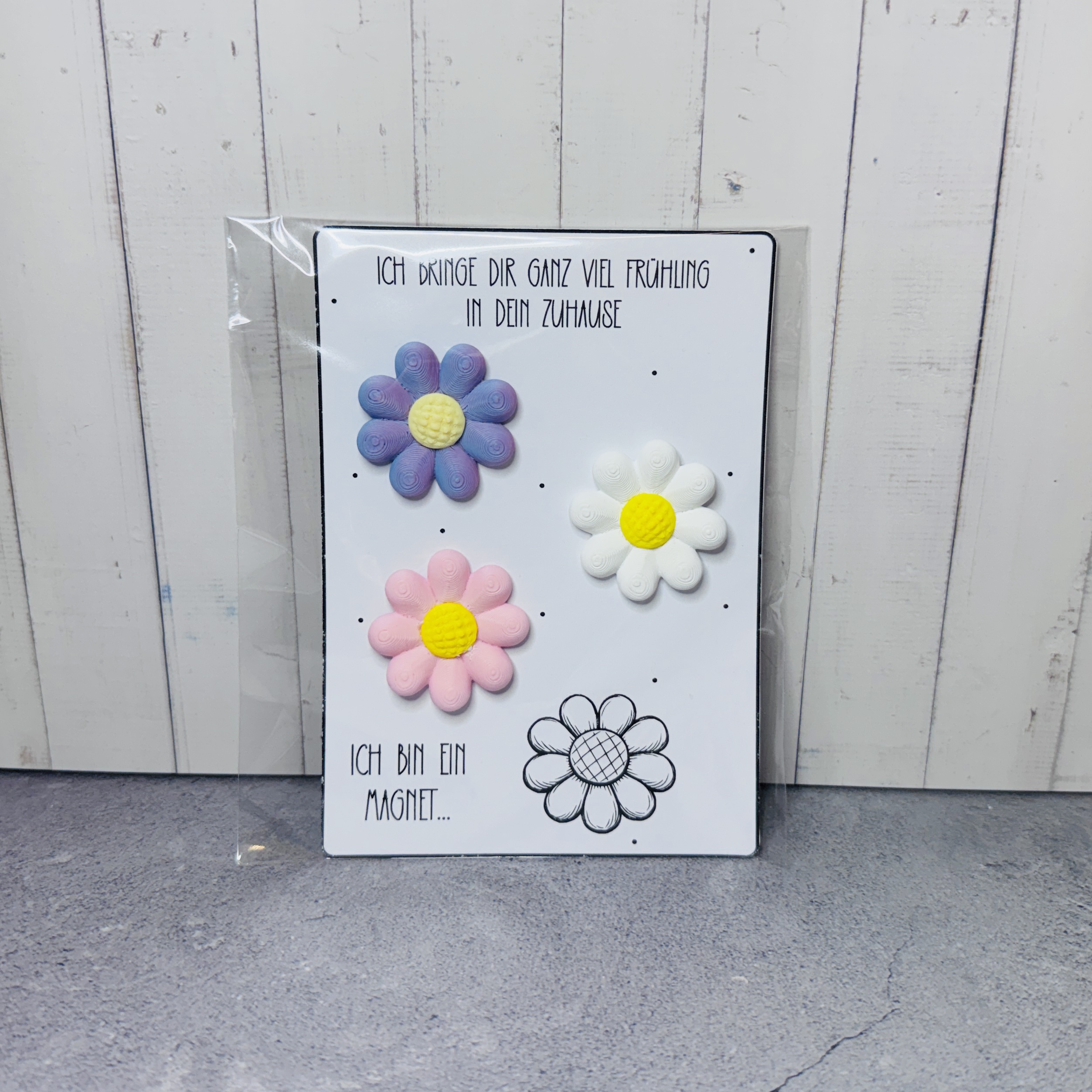 Magnete-Stets mit Karte: Ich hab dich schnecklich lieb! • Ich bring dir ganz viel Glück nach Hause  • Ein Schutzengel mit ganz viel Liebe • 