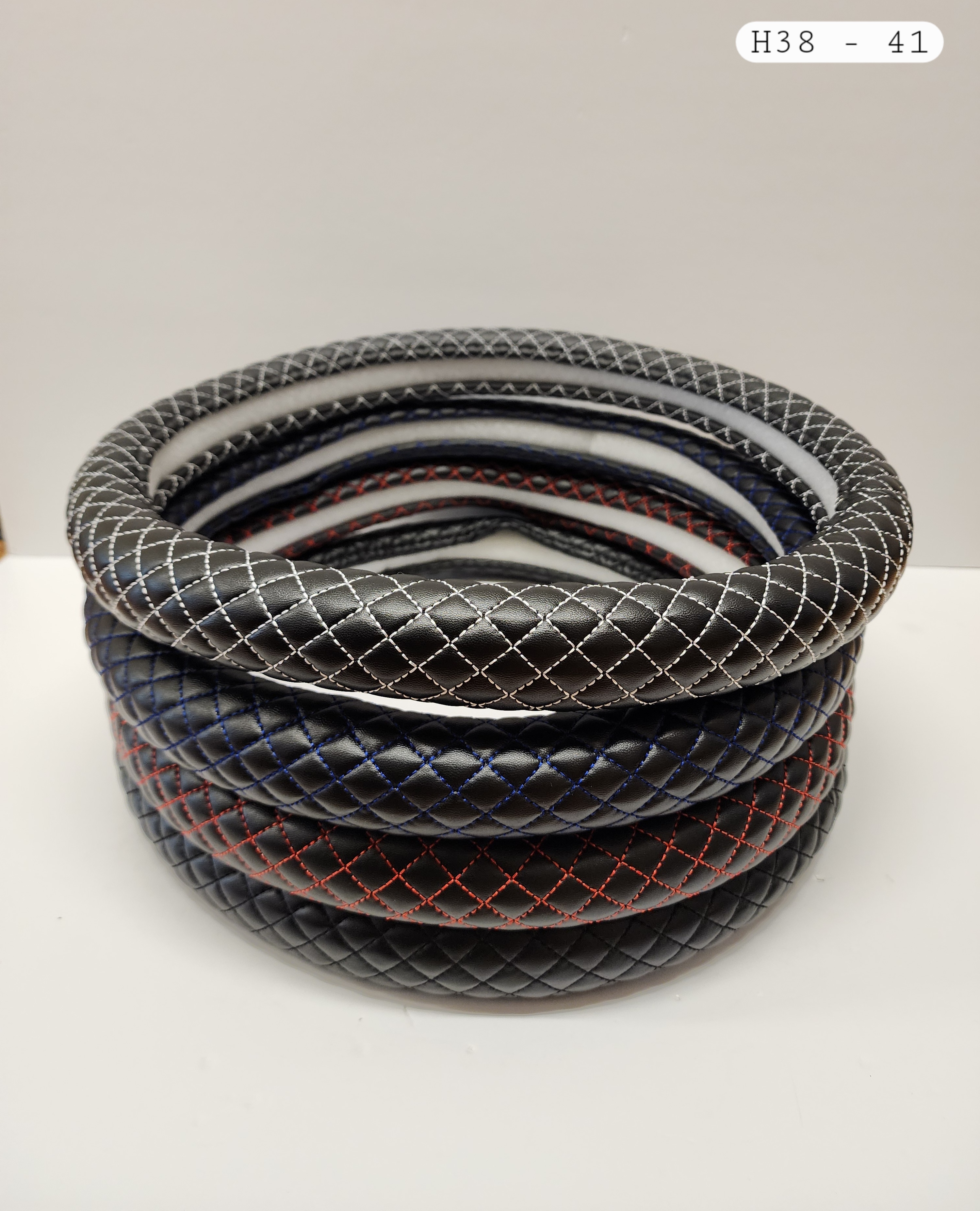 Leather Steering Wheel Covers Set