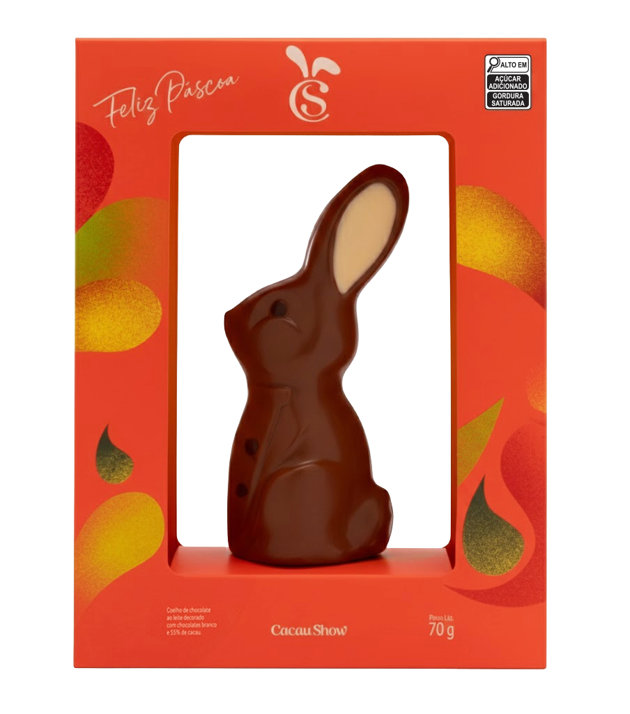 Coelho Artesanal Cacau Magia ao Leite 70g