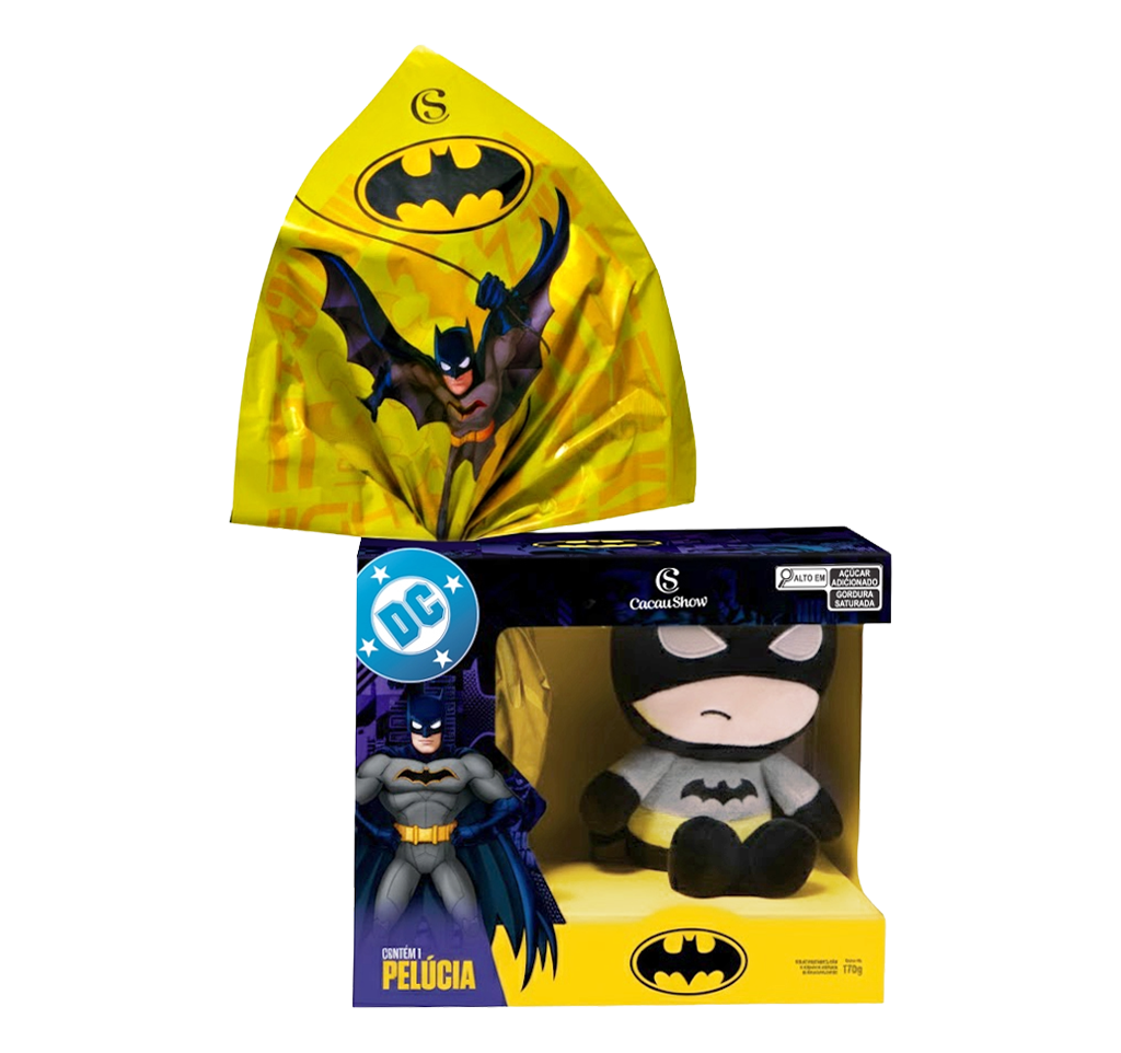 Ovo de Páscoa ao Leite Pelúcia Batman 170g