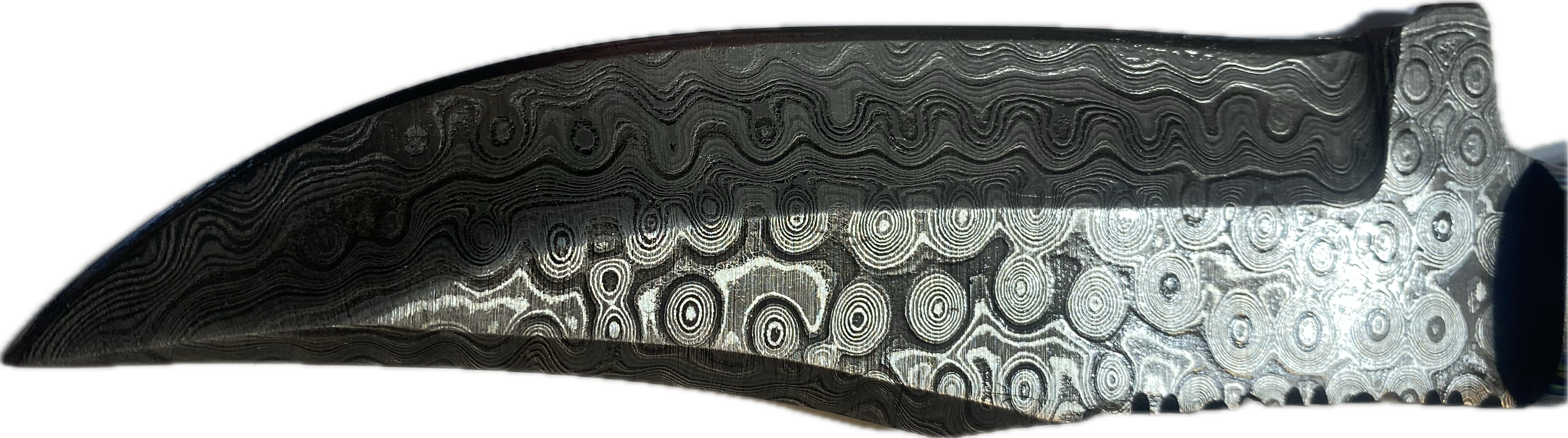 Raindrop Damascus Steel Hunting Knife
