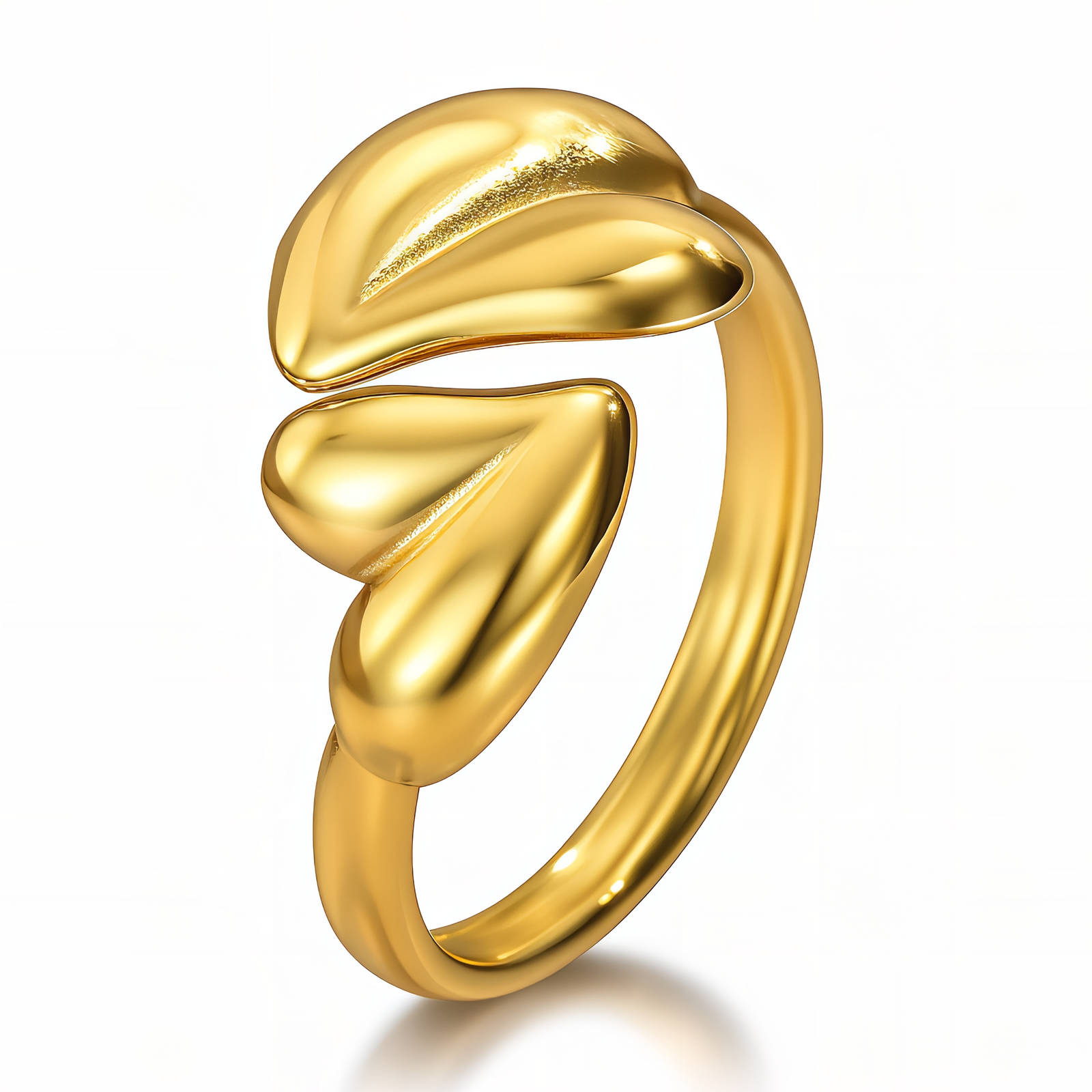 Elegant Gold Leaf Ring