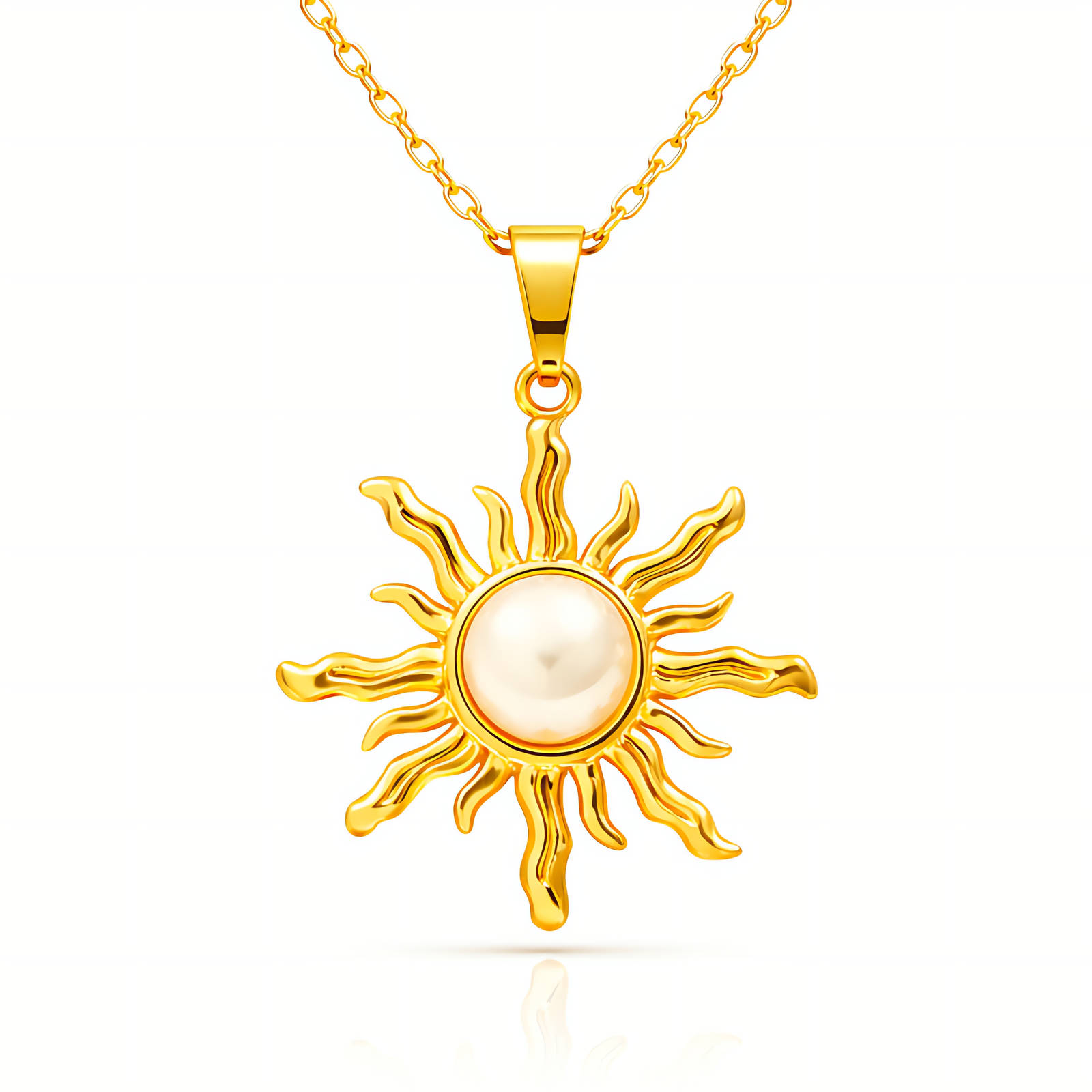 Sunburst Pearl Necklace