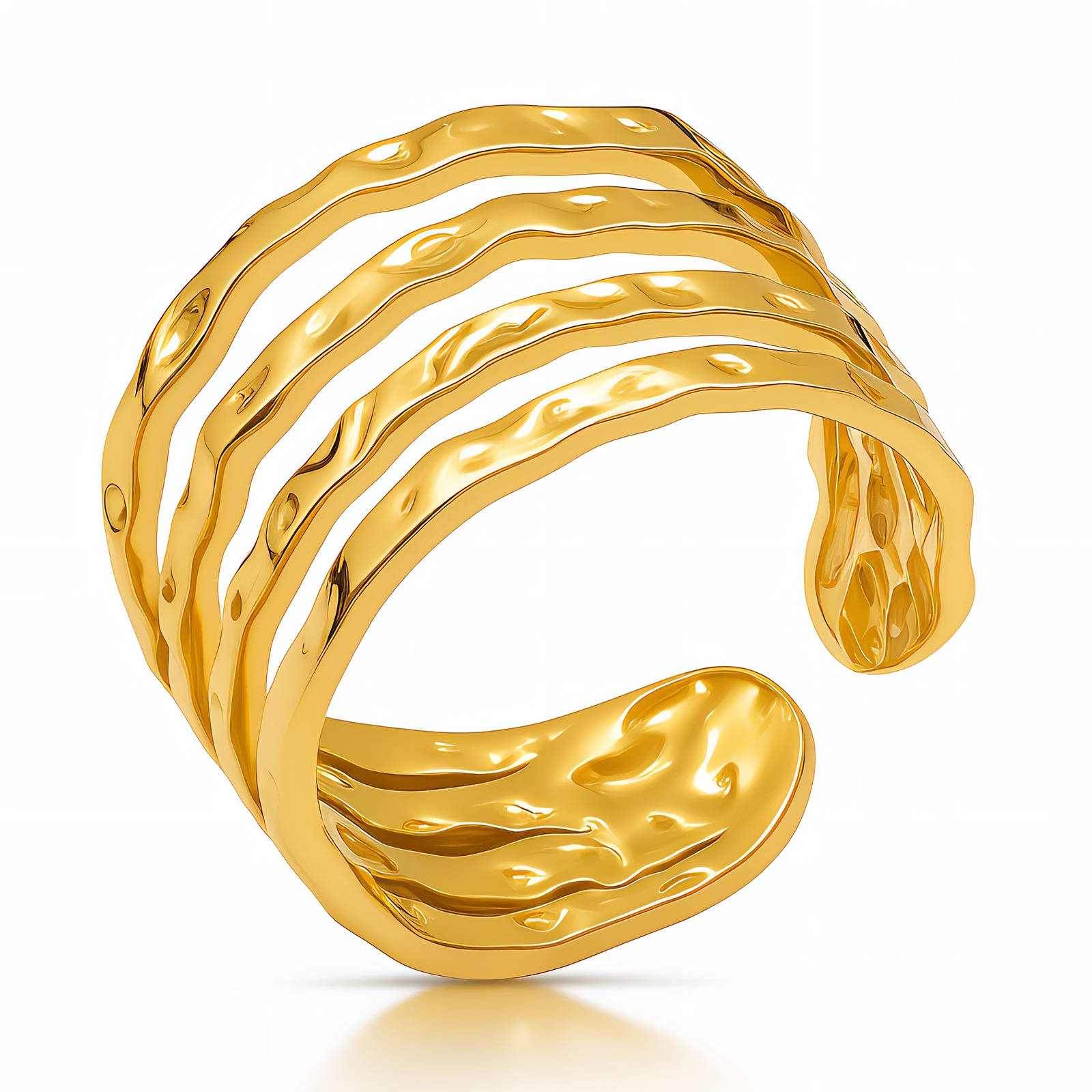 Gold Plated Wide Band Ring