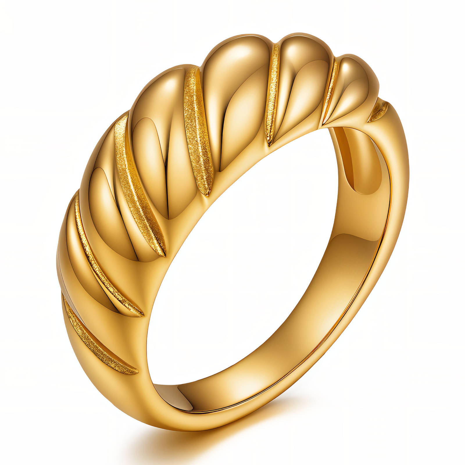 Elegant Gold Leaf Ring