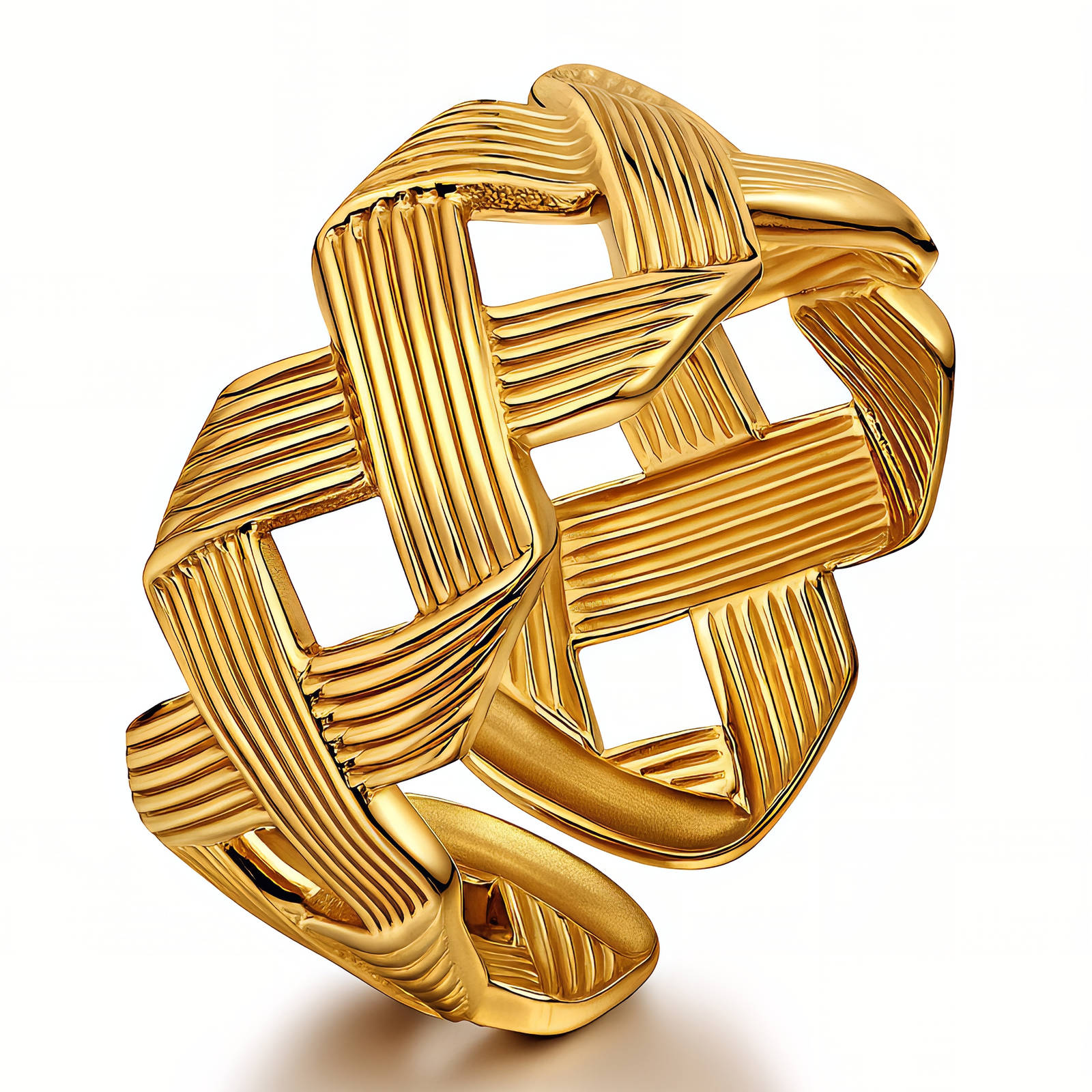Elegant Woven Gold Ring