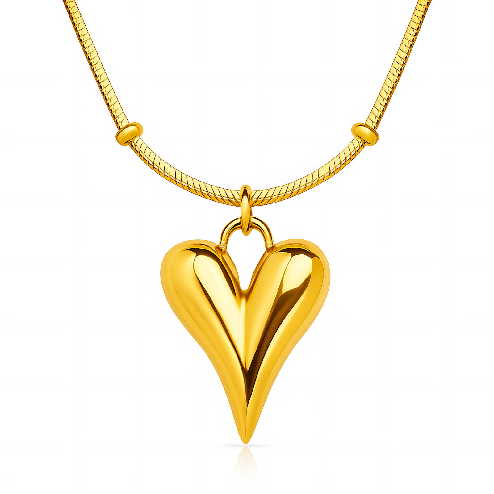 Gold Heart Pendant Necklace