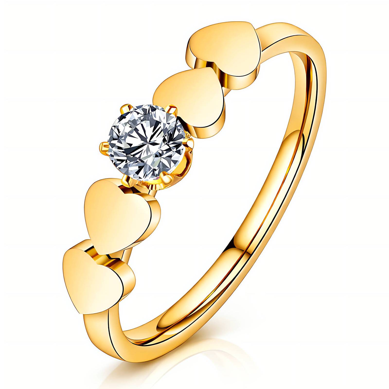 Heart Accent Gold Ring