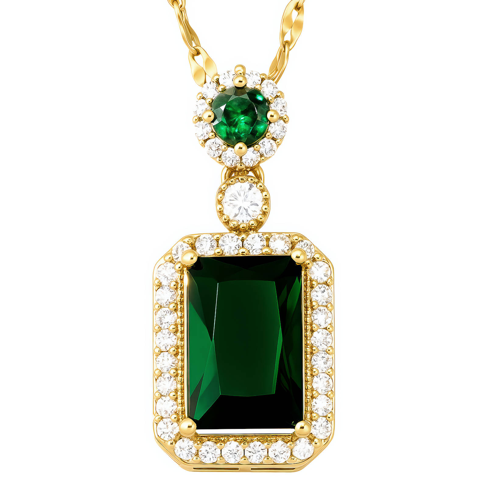 Emerald Pendant Necklace