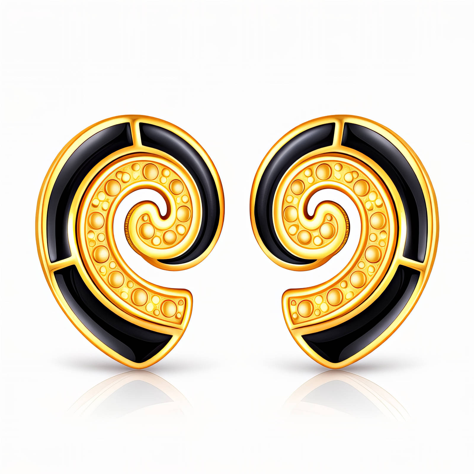 Golden Spiral Earrings