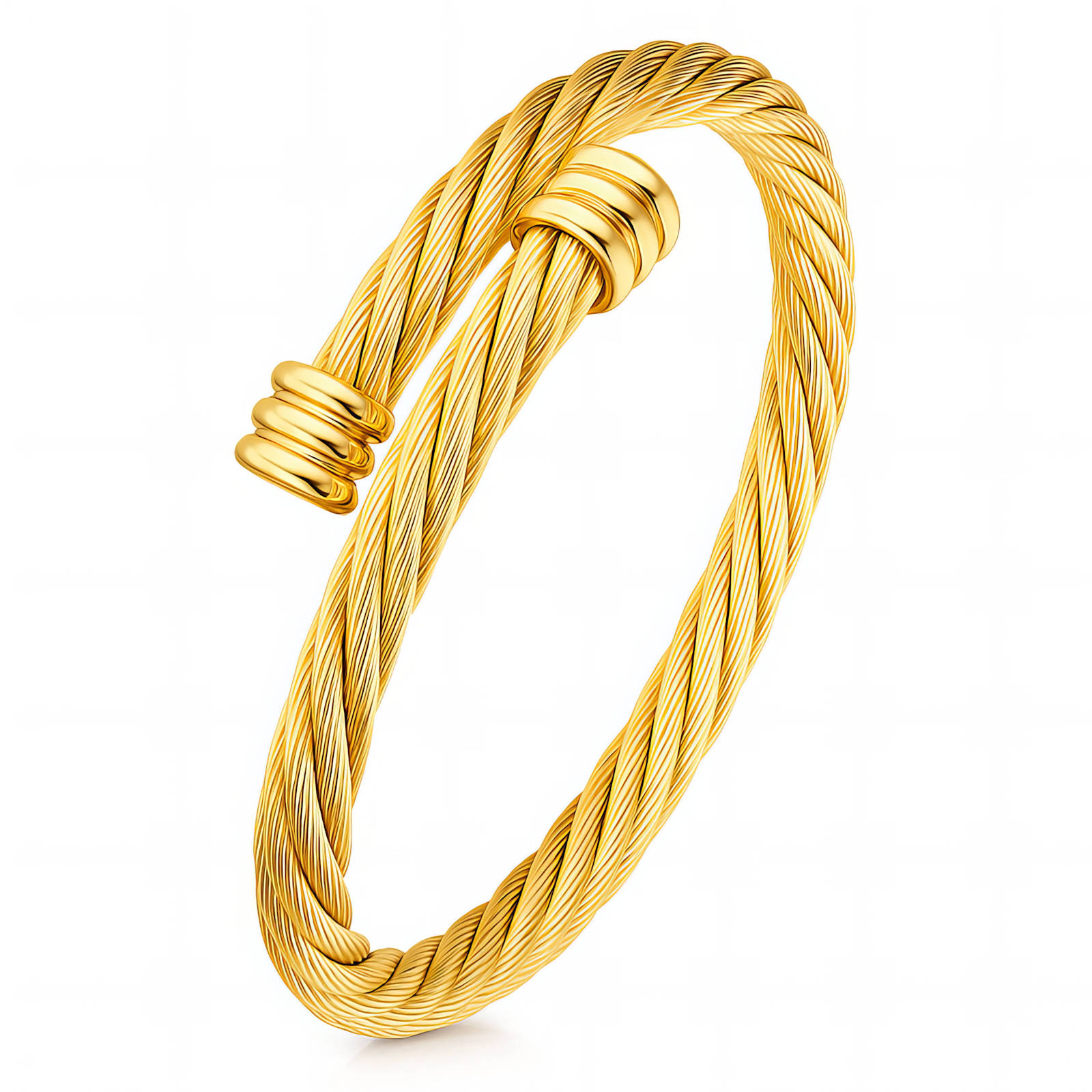 Twisted Gold Bangle