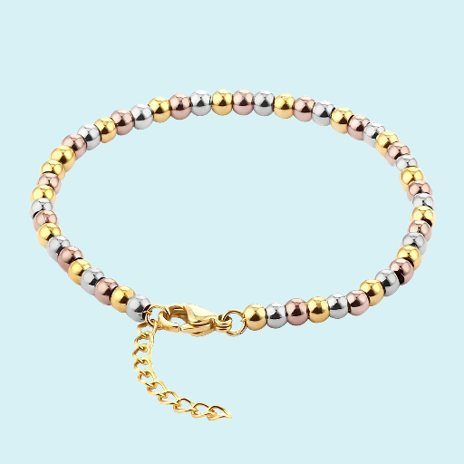 Tri-Color Beaded Bracelet