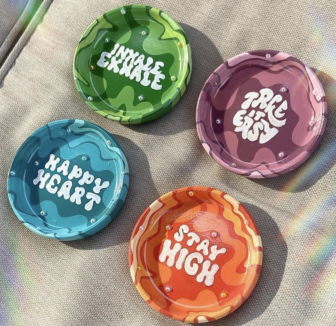Colorful Inspirational Ashtrays