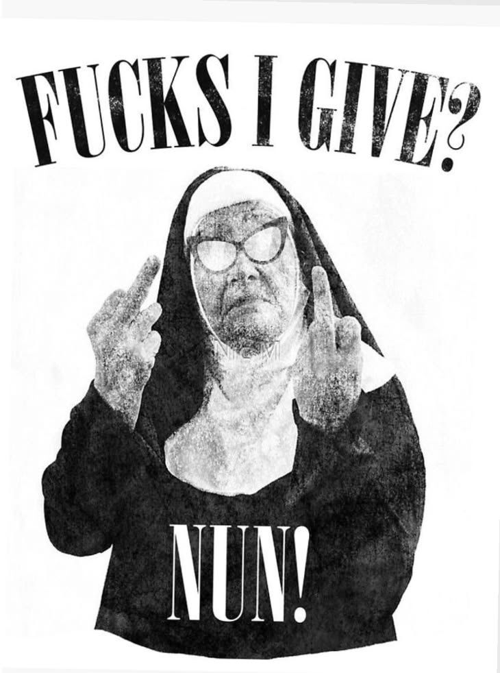Funny Nun Attitude Poster