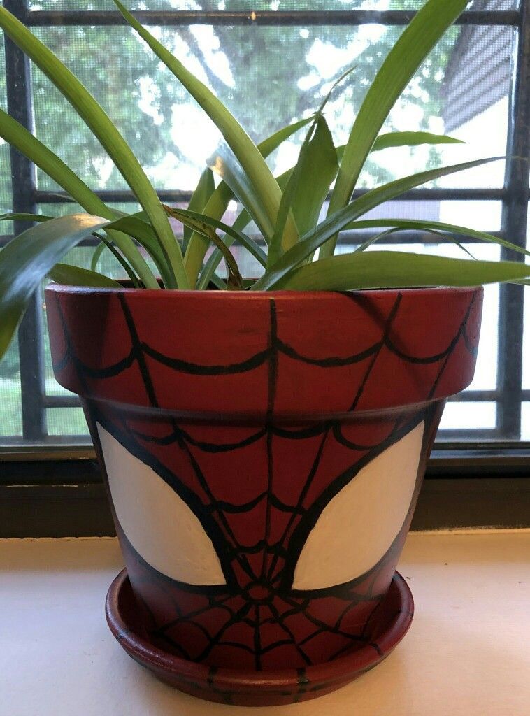 Spider-Man Themed Plant Pot